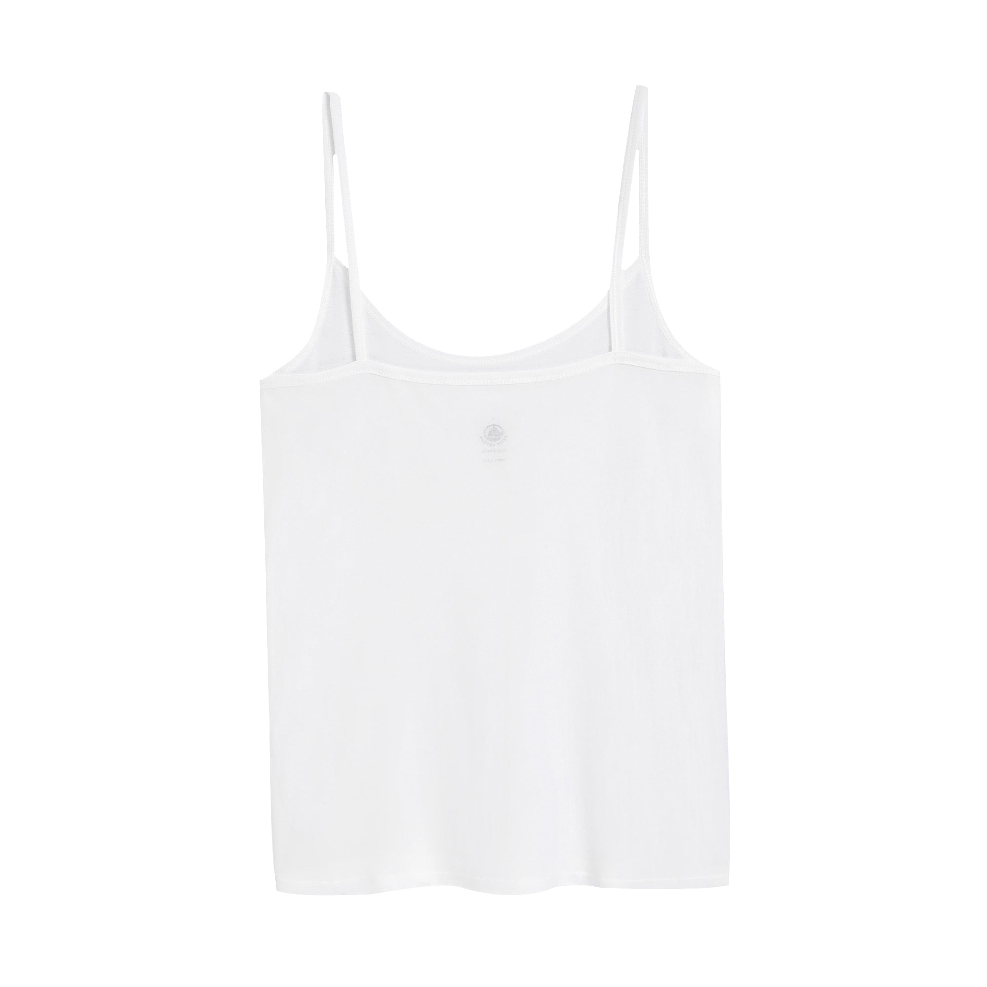 Girls White Cotton Vest