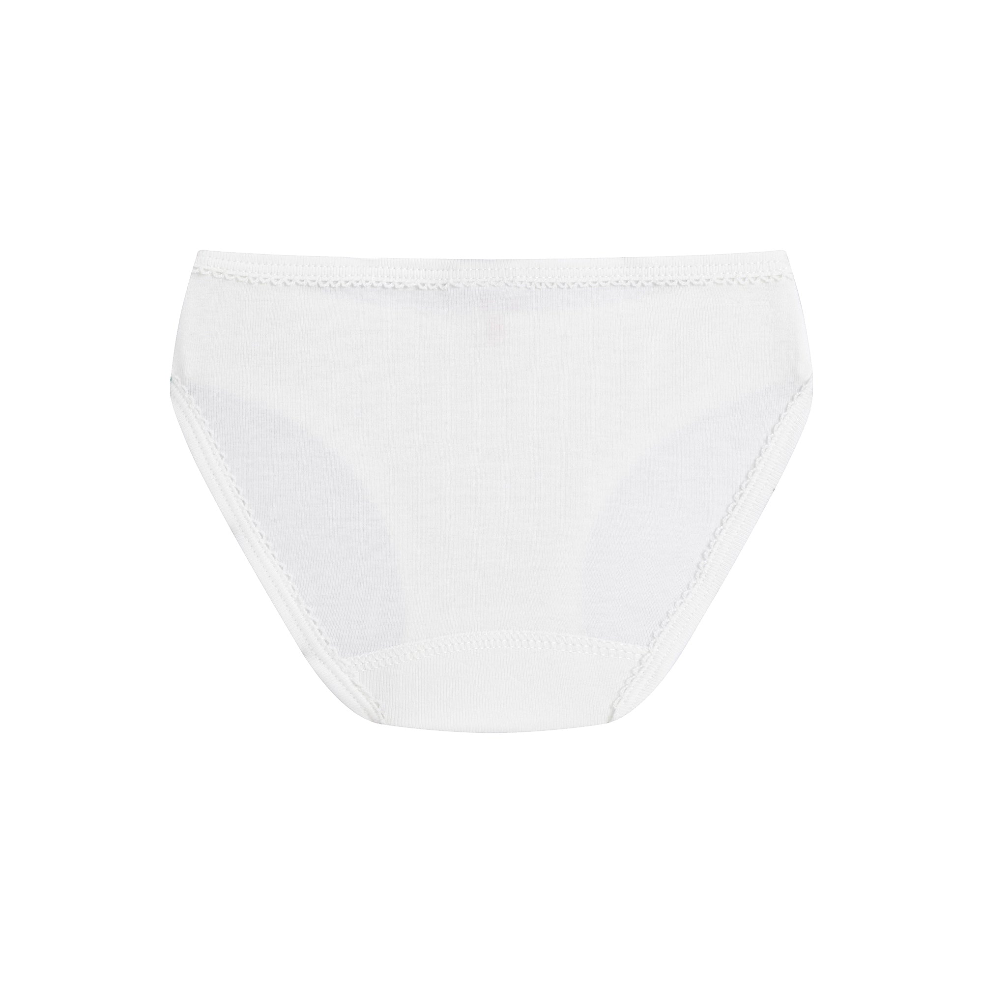 Girls White Cotton Underwear Set (3 Pack)