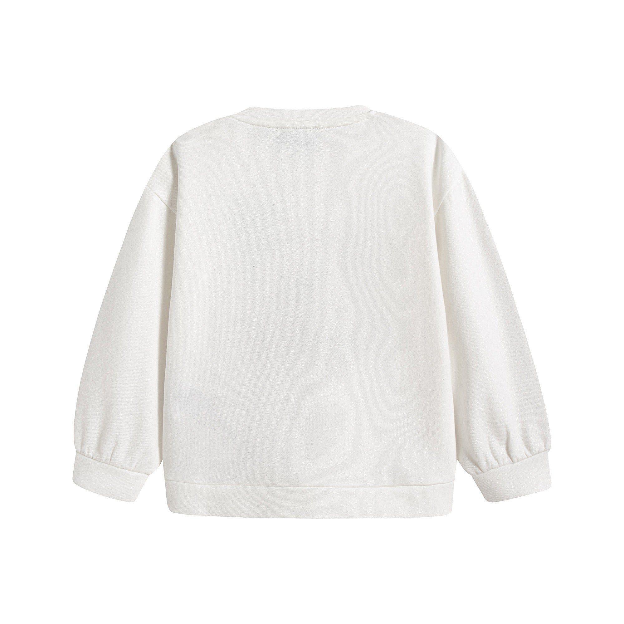 Baby Girls White Logo Cotton Sweatshirt