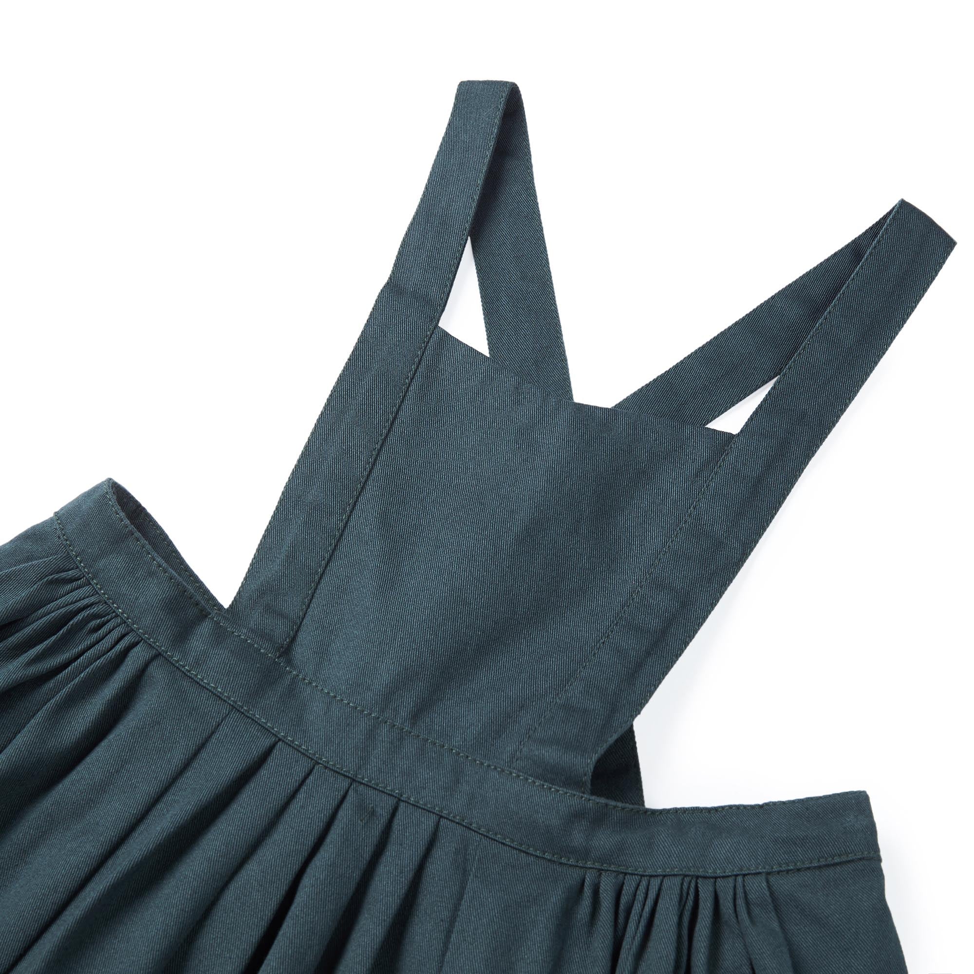 Girls Dark Grey Strap Cotton Skirt