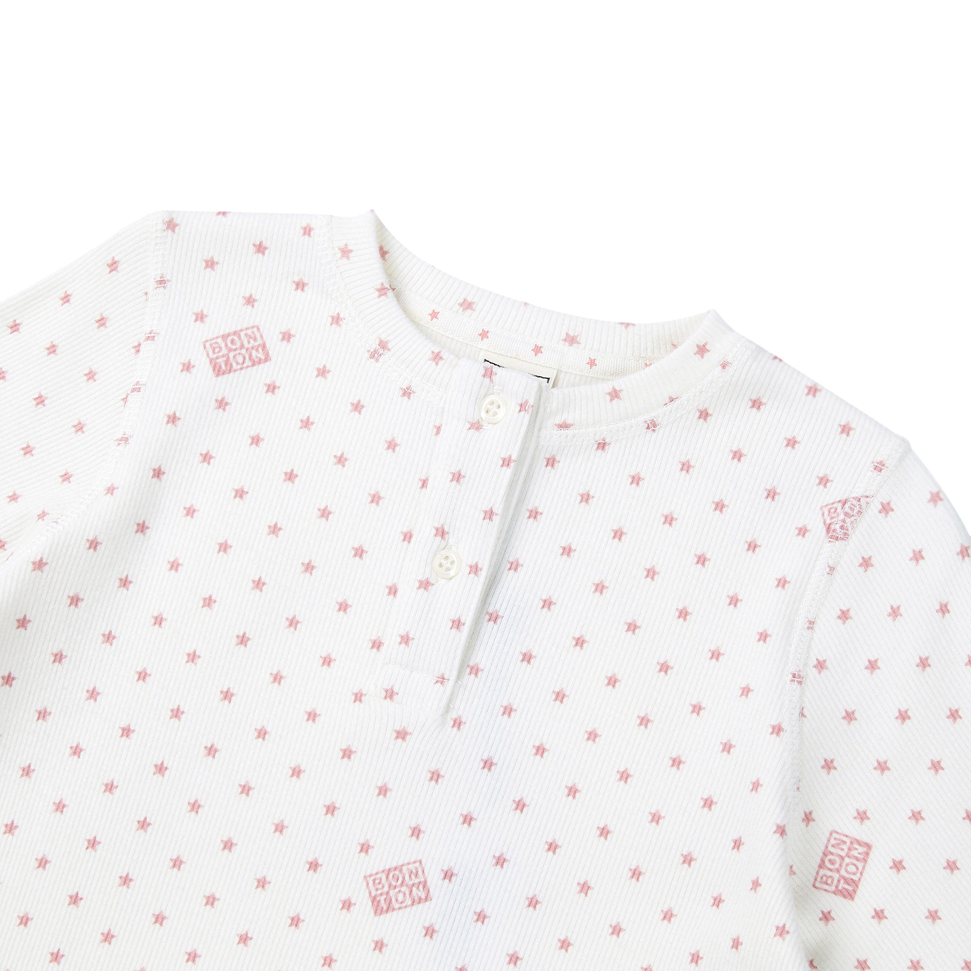 Girls White Star Cotton Nightwear Set