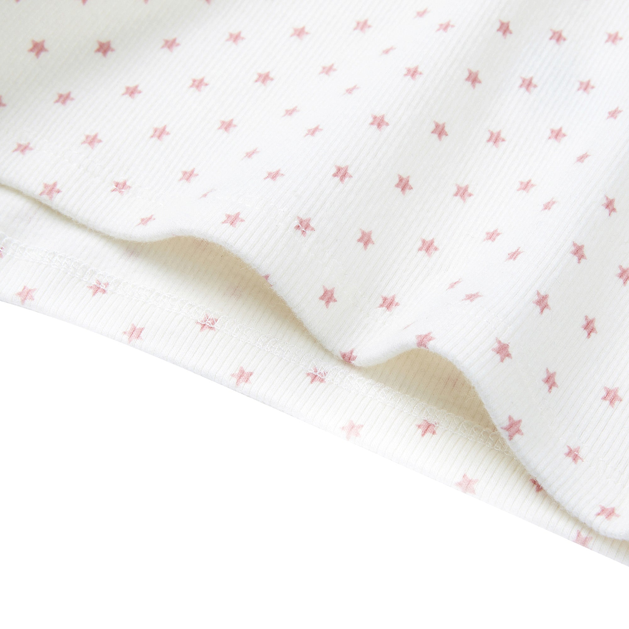 Girls White Star Cotton Nightwear Set