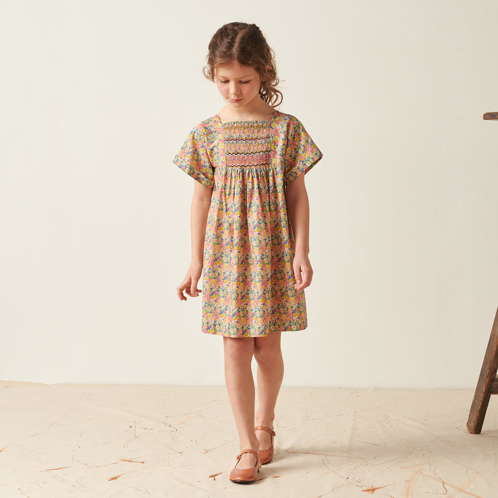 Girls Multicolor Floral Dress