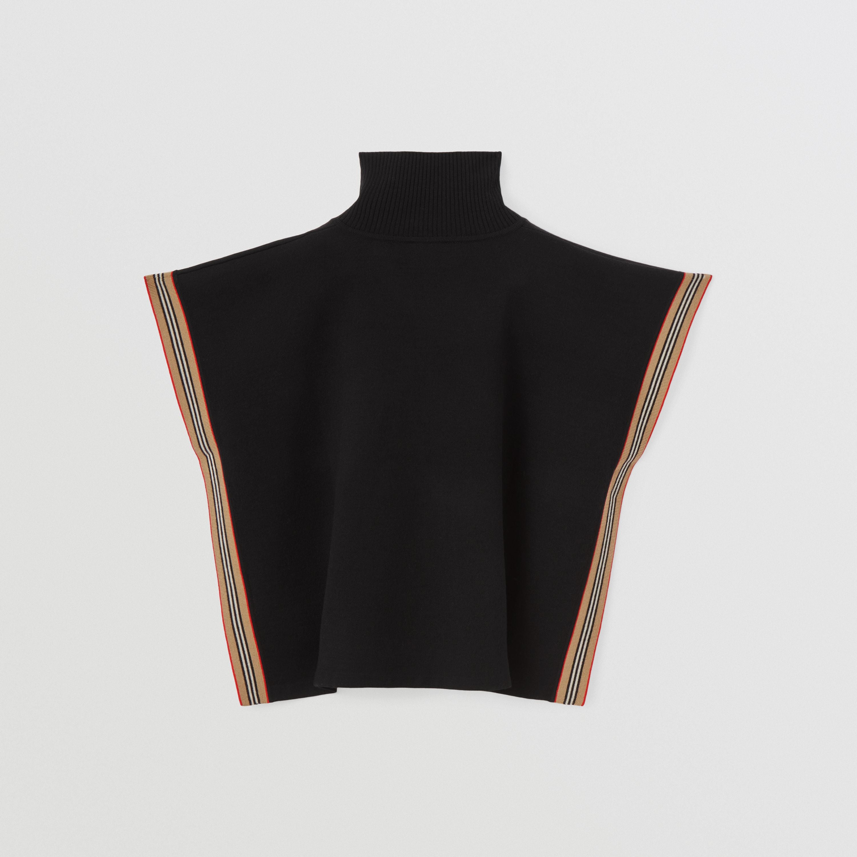 Girls Black Wool Cape