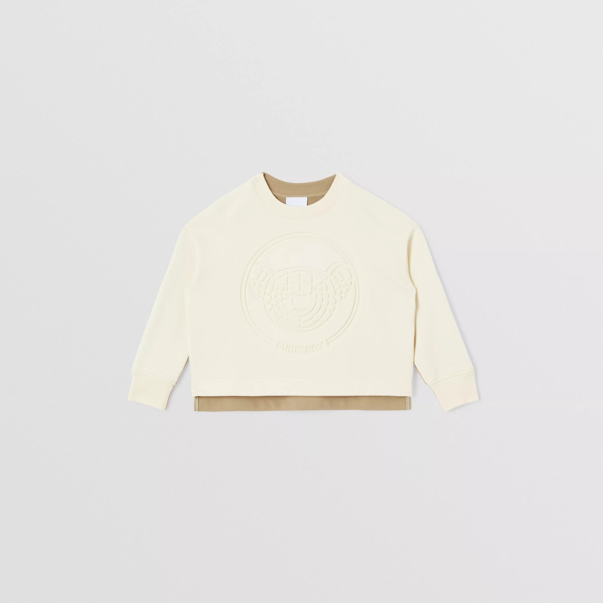 Girls Ivory Logo Cotton Sweatshirt