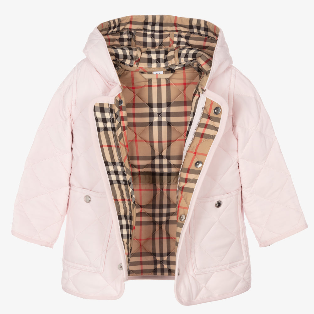 Baby Girls Pink Padded Coat