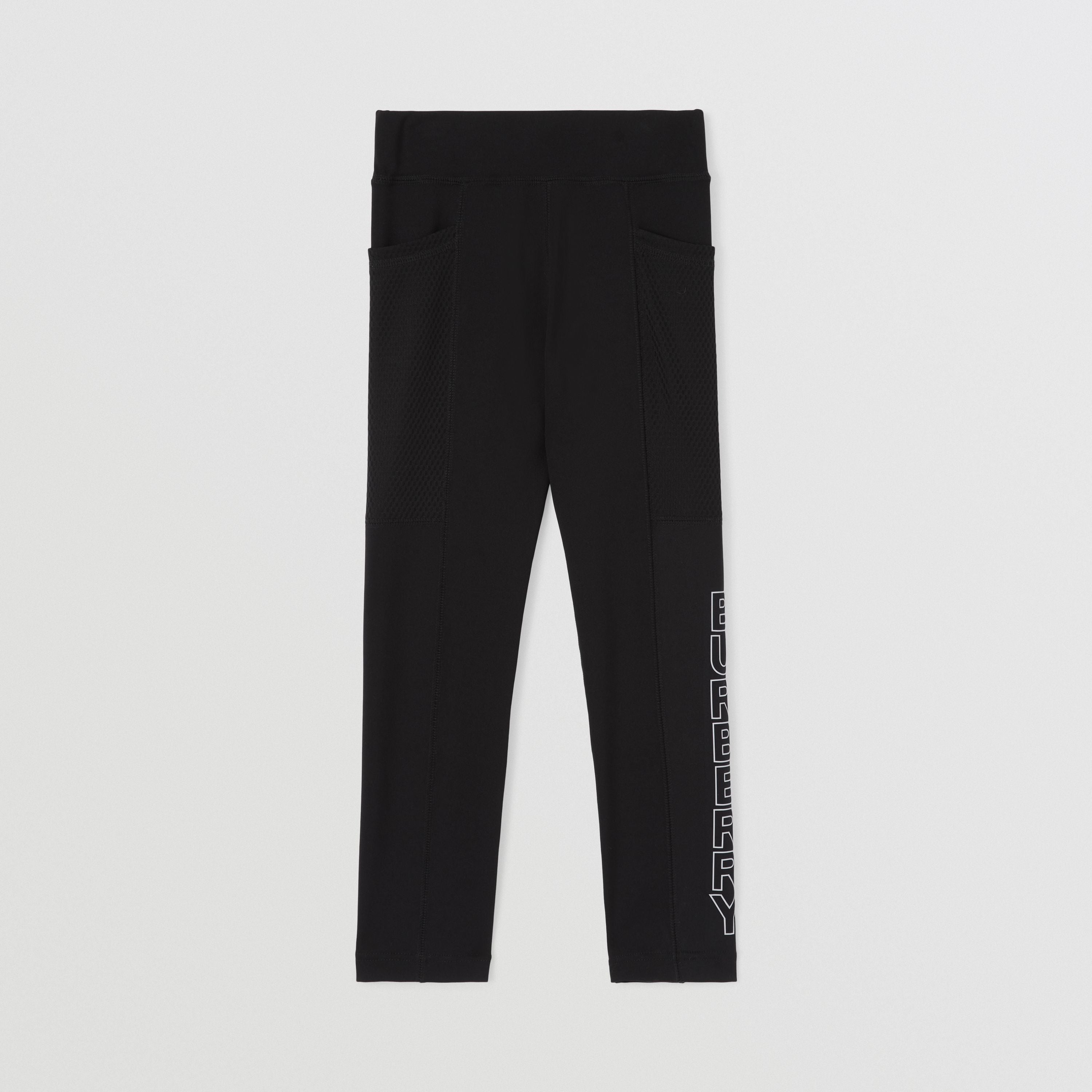 Girls Black Logo Trousers