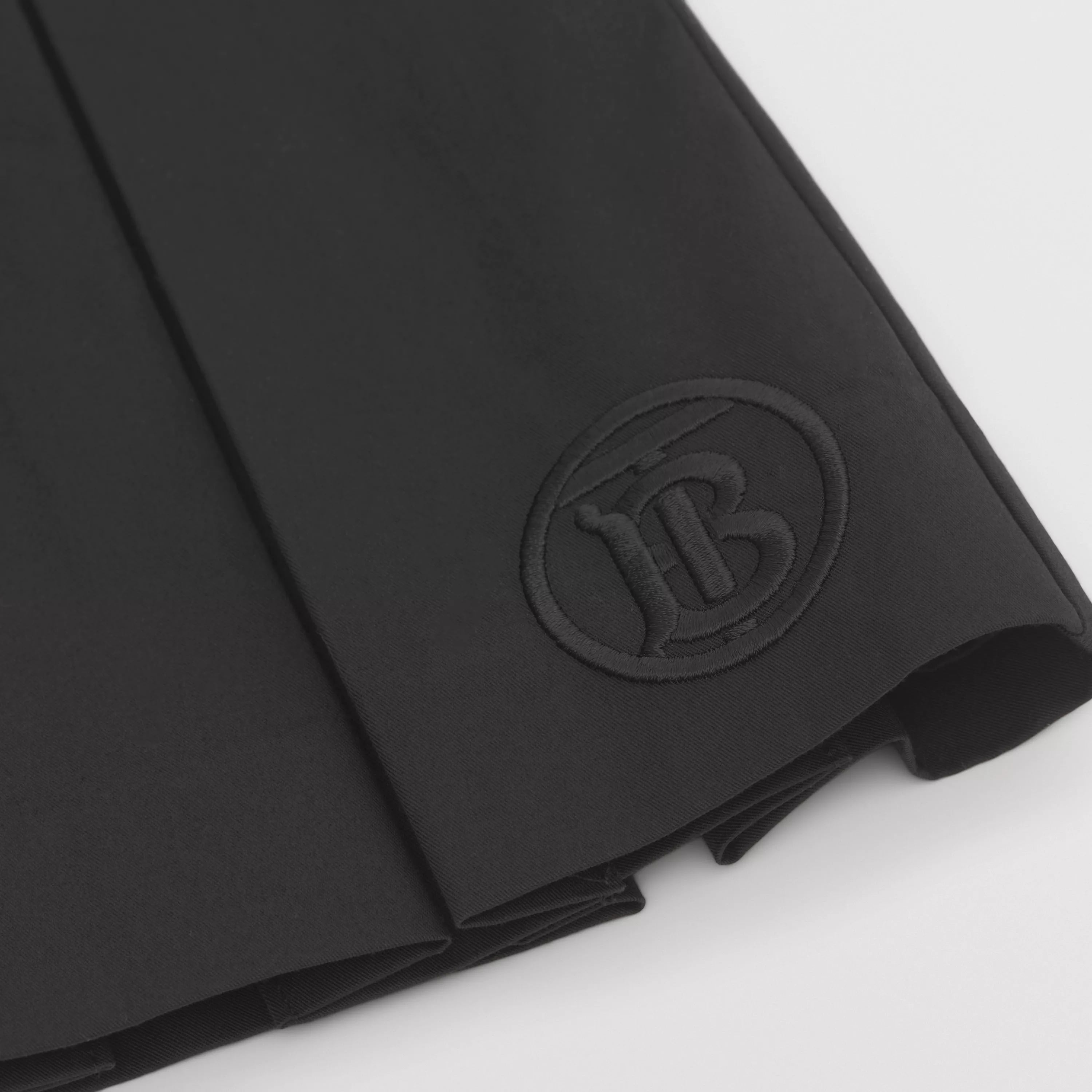 Girls Black Logo Pleated Skirt