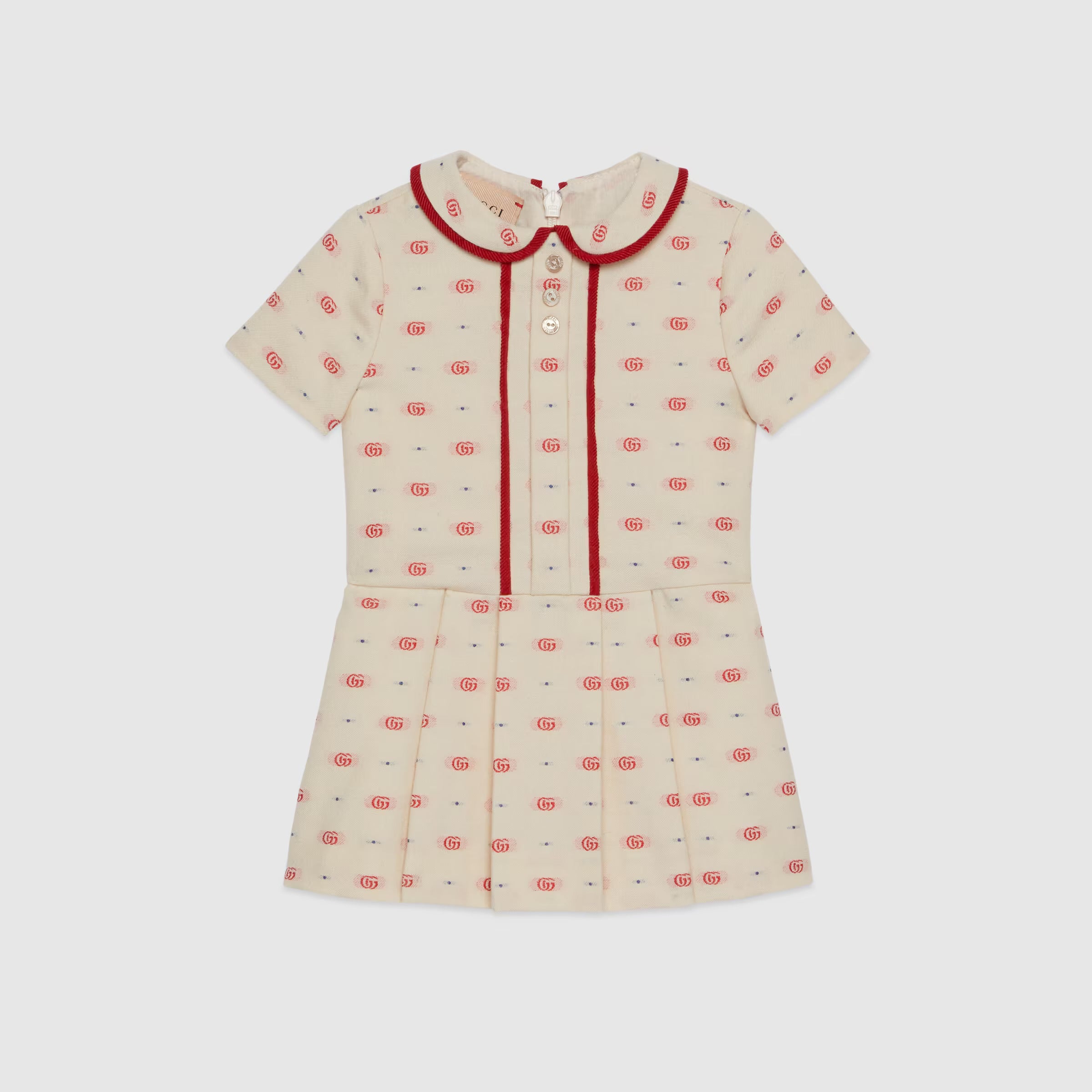 Baby Girls Cream Logo Wool Dress