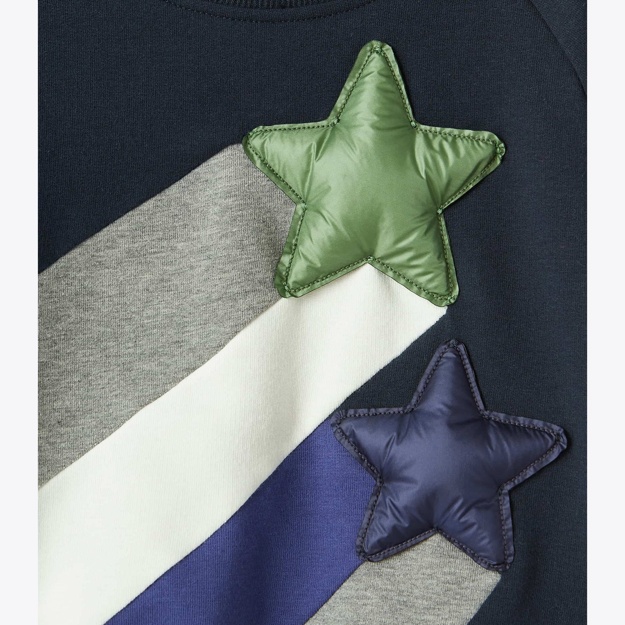 Girls Navy Stars Cotton Sweatshirt