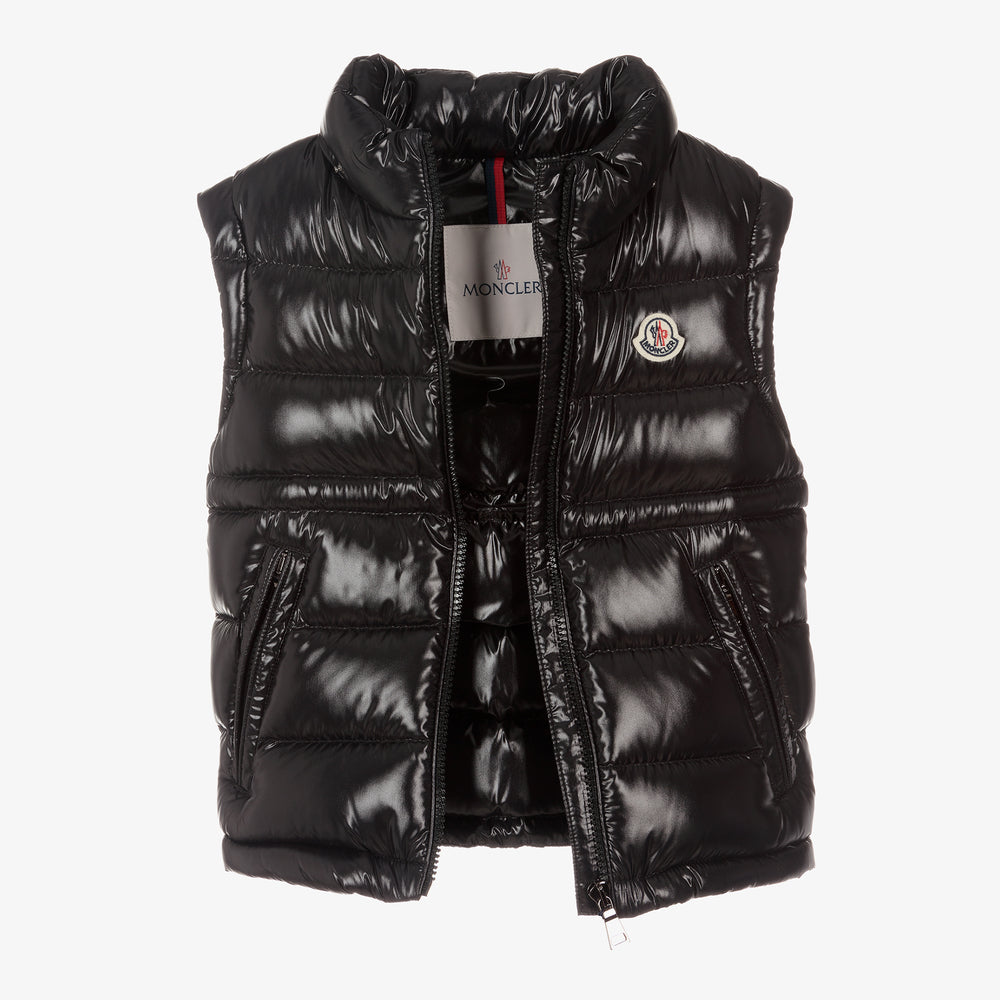 Girls Black "ANIA" Padded Down Gilet