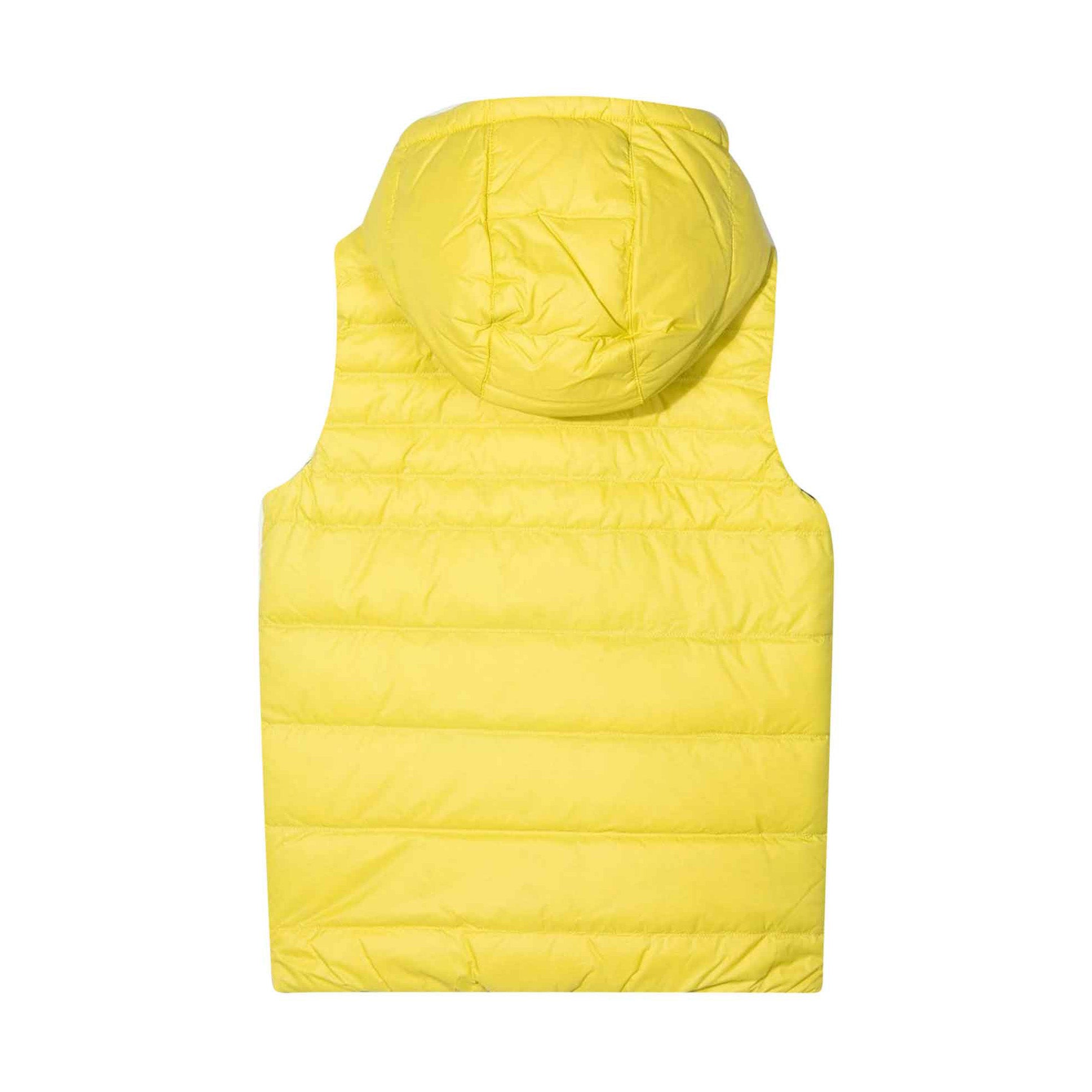 Boys Yellow Reversible Padded Down Gilet