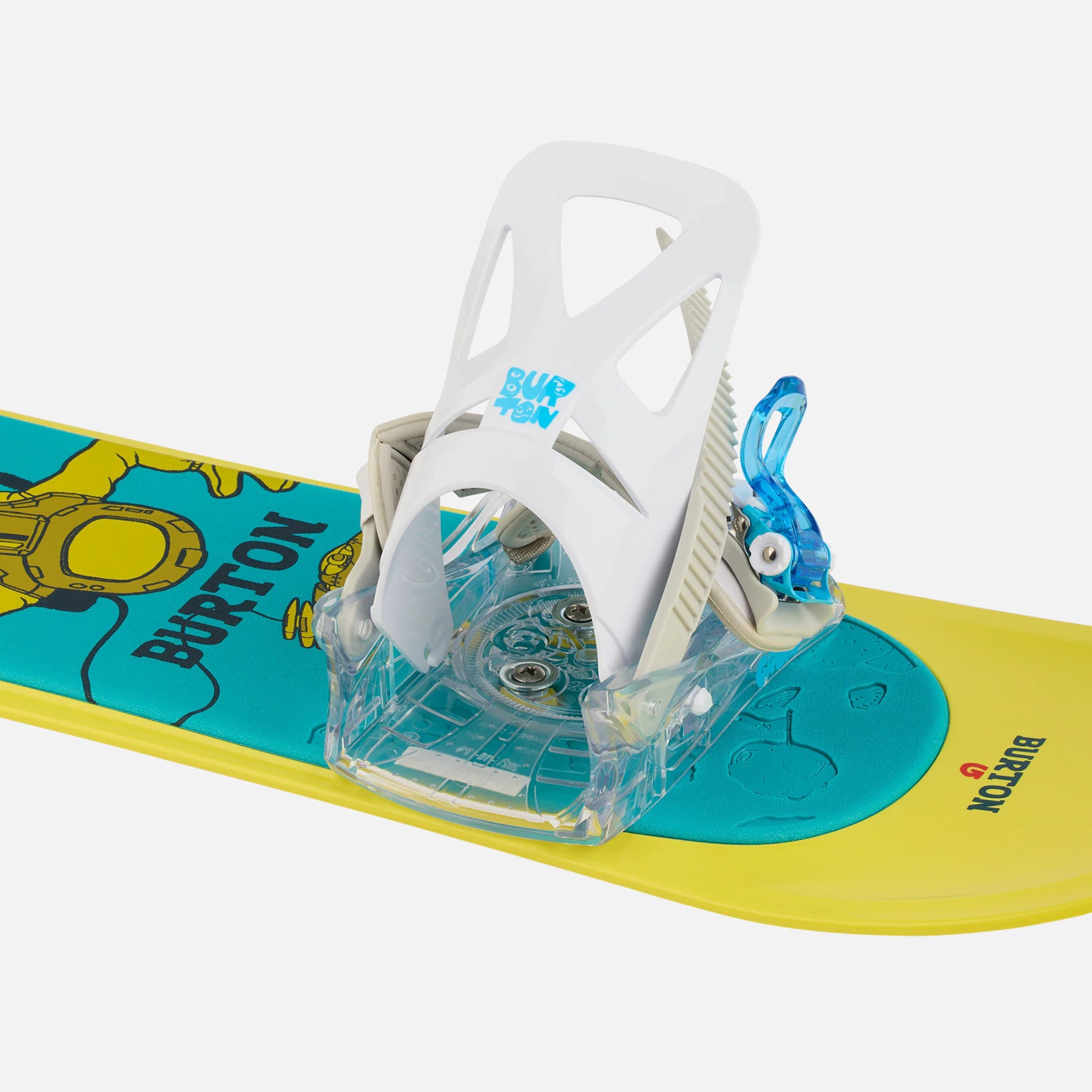 Boys & Girls White "RE:FLEX" Snowboard Bindings