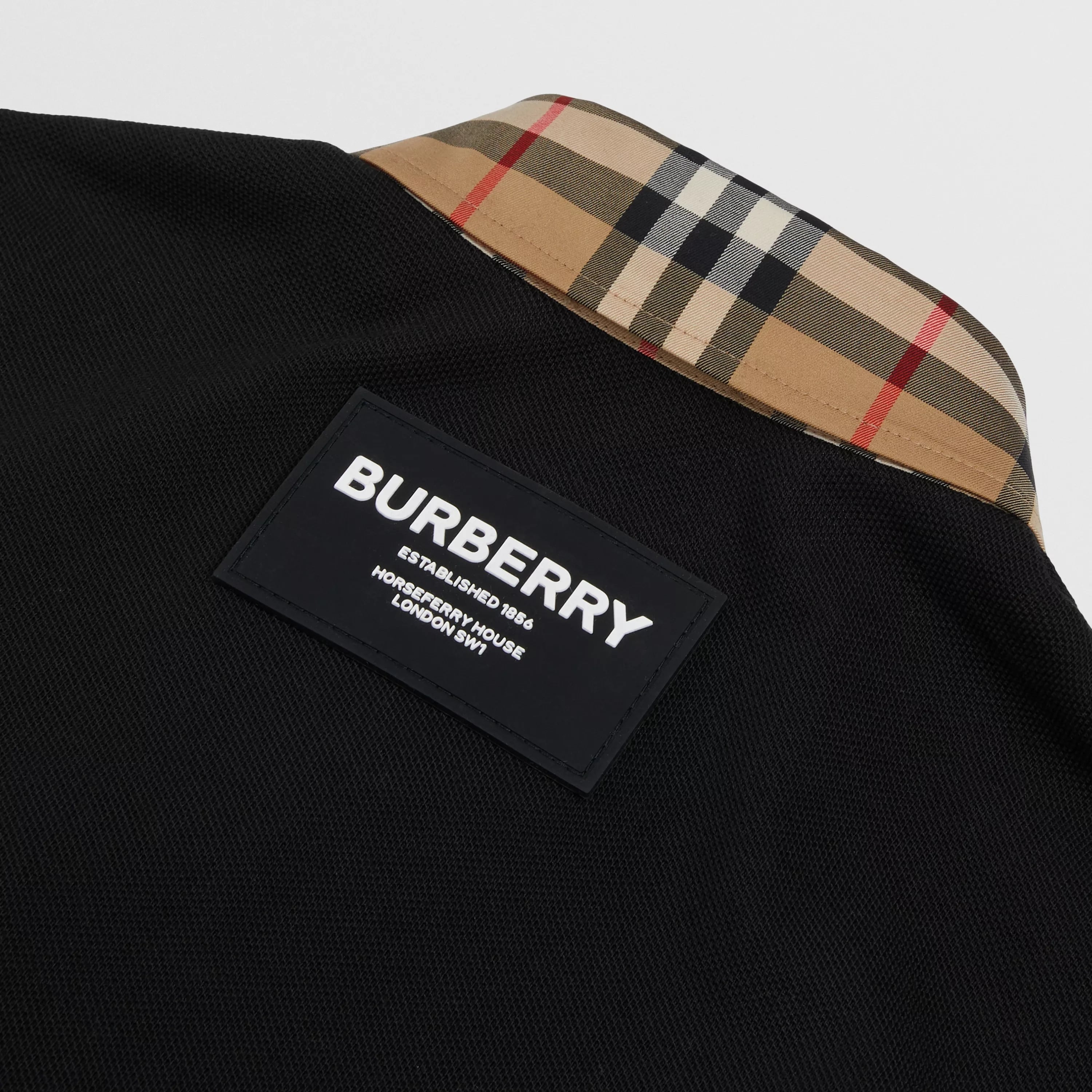 Boys Black Cotton Polo Shirt