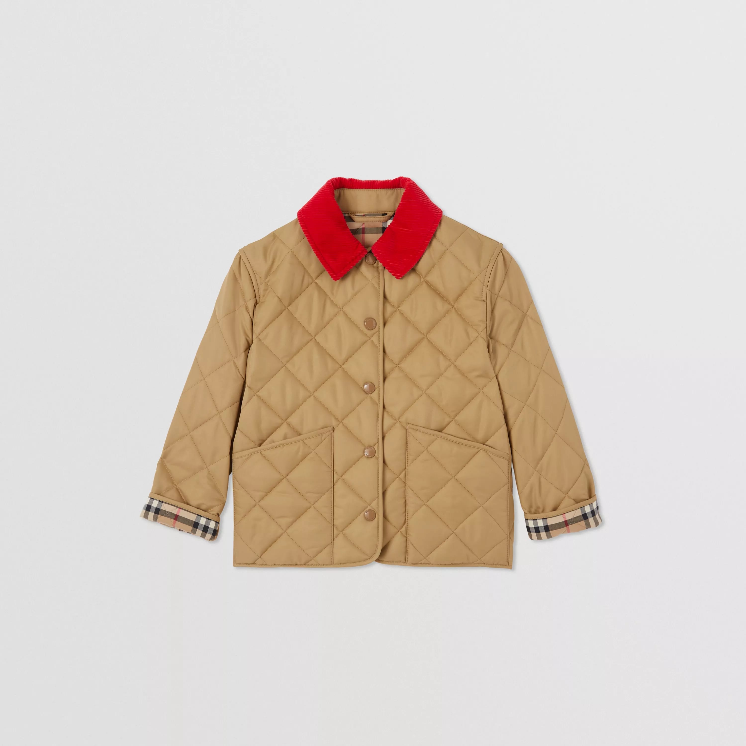 Girls Beige Padded Jacket