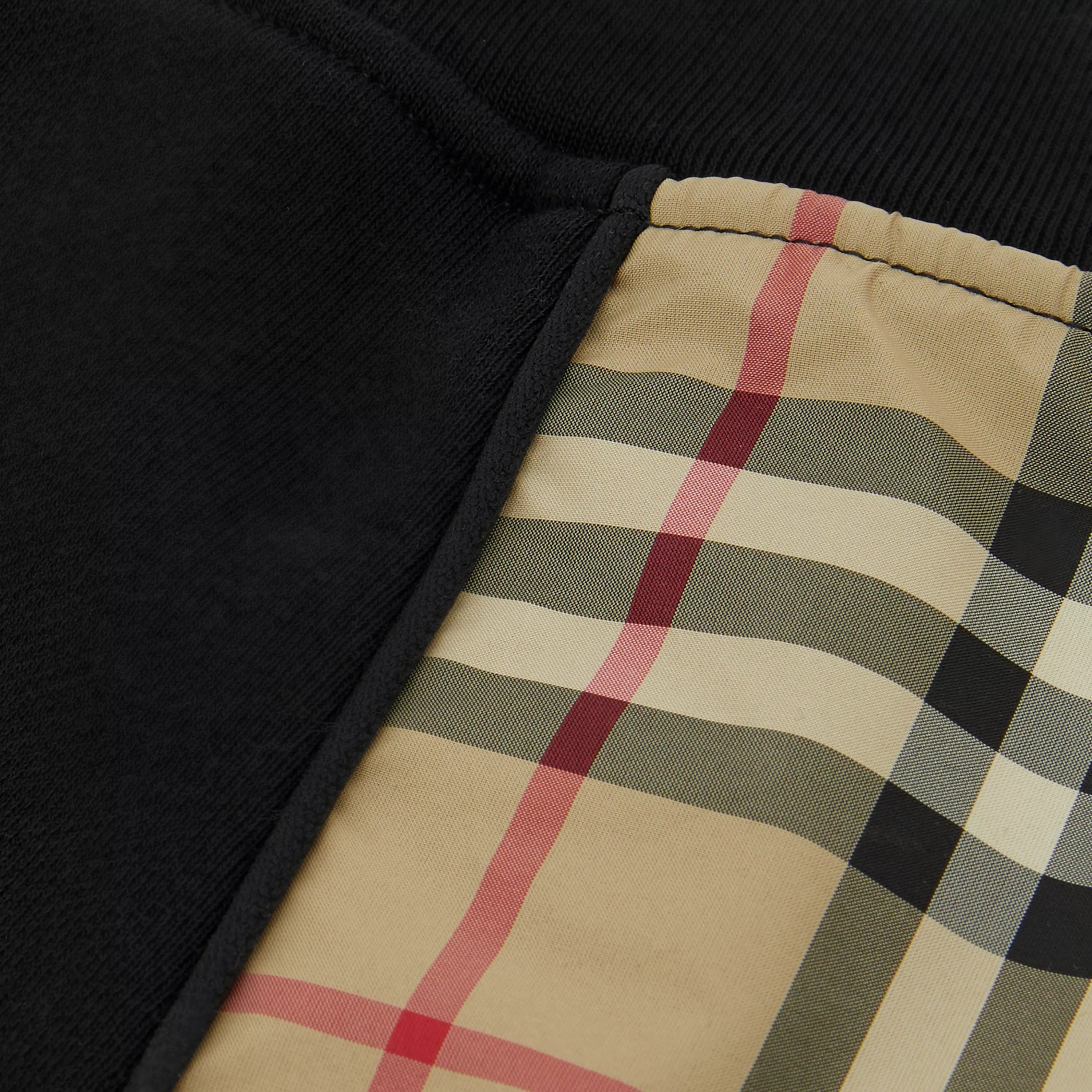 Girls Black Check Cotton Skirt