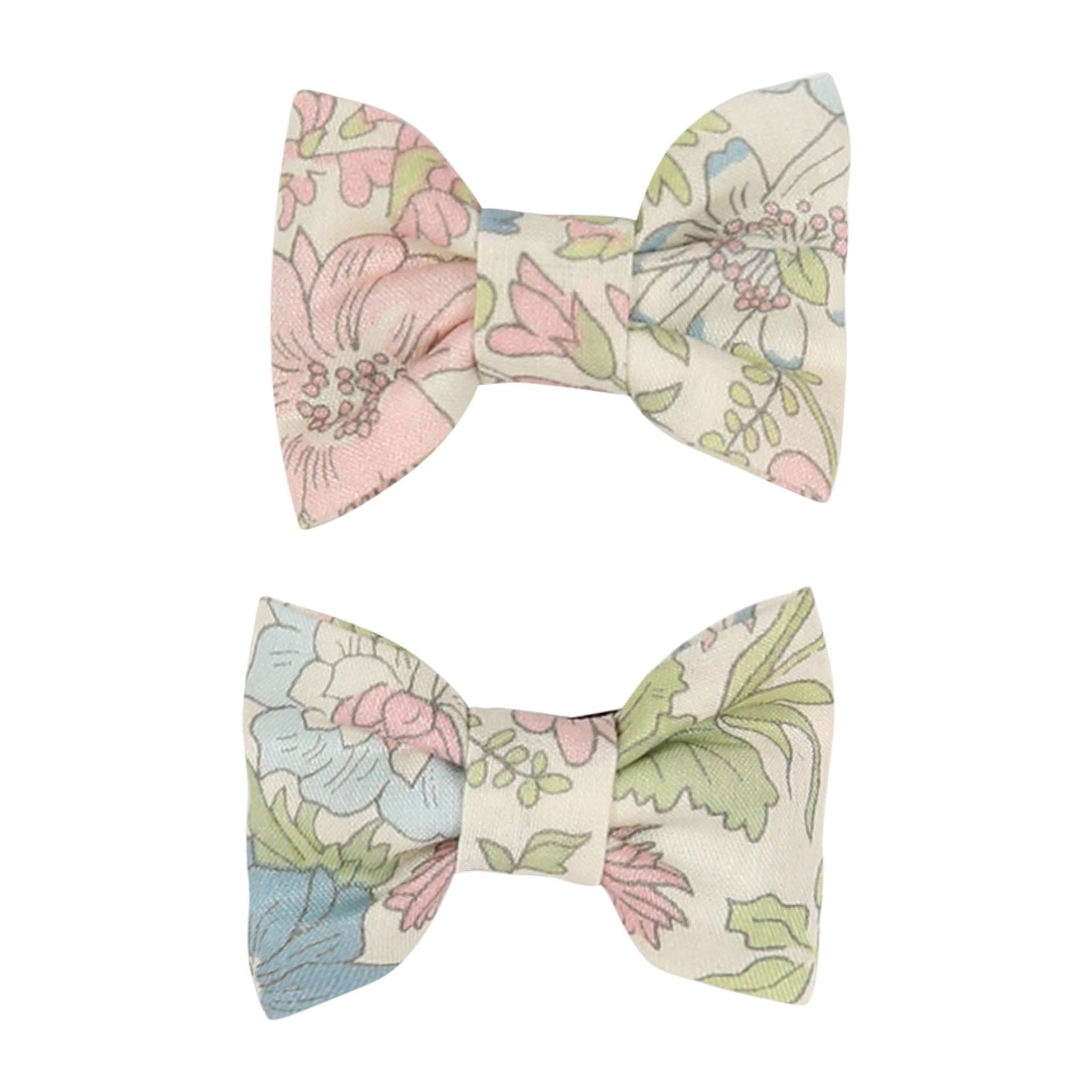 Girls Pink Floral Hair Clips