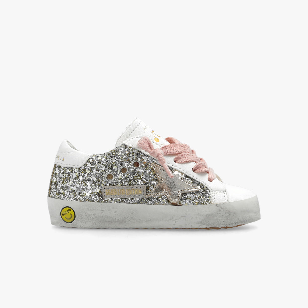 Baby Girls White Glitter Shoes