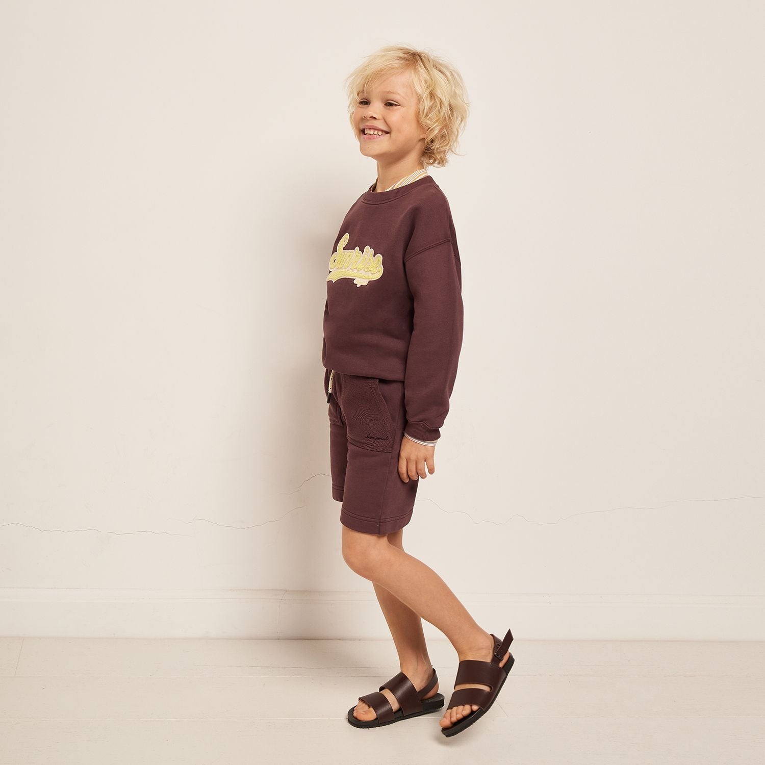 Boys & Girls Dark Red Cotton Shorts