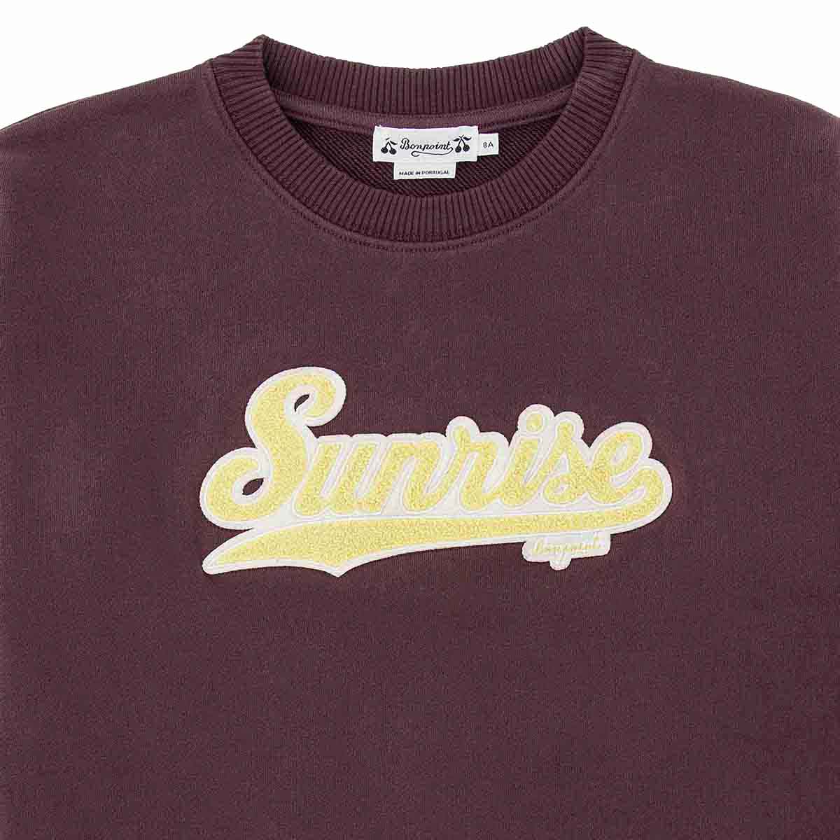 Boys & Girls Dark Red Cotton Sweatshirt