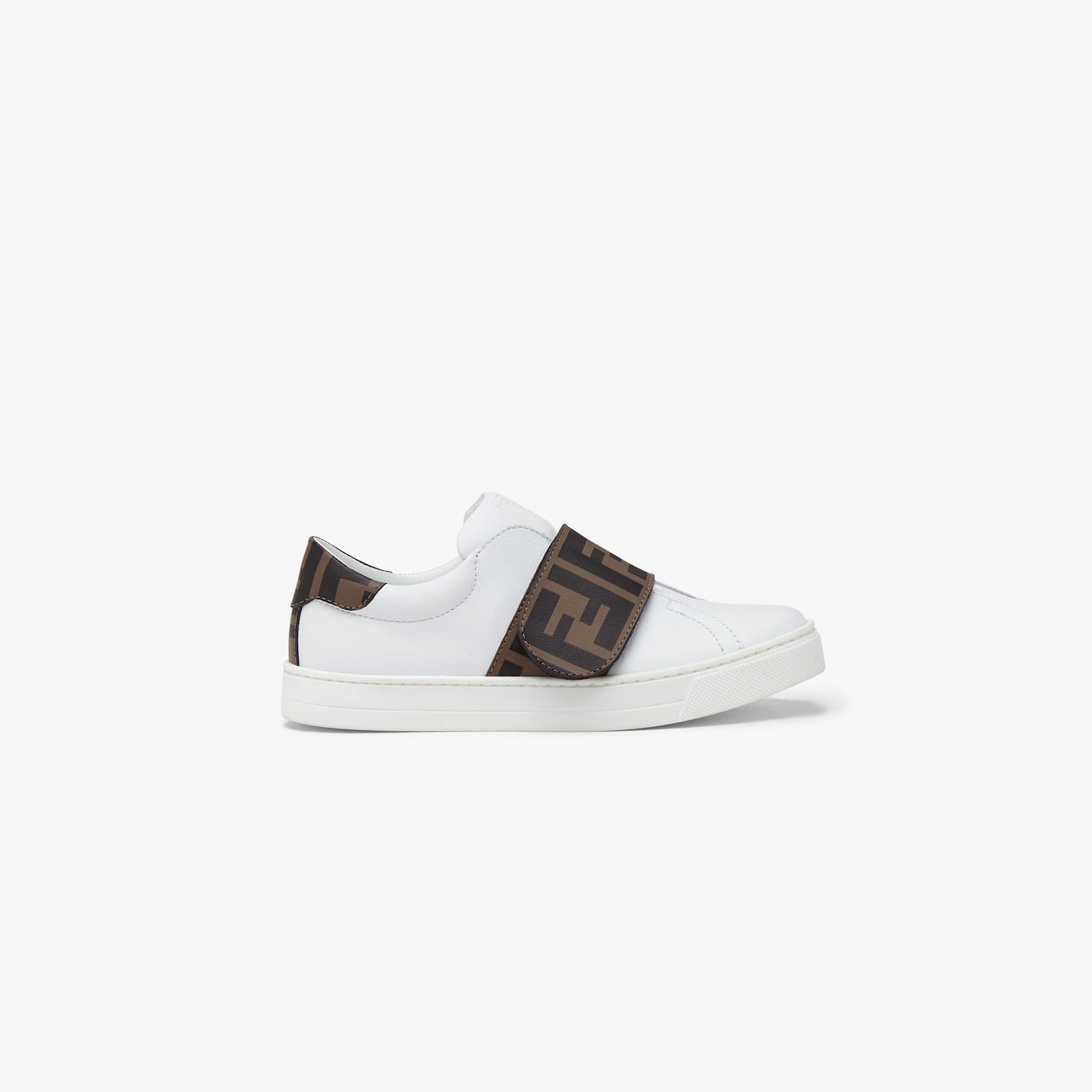 Boys & Girls White Logo Shoes