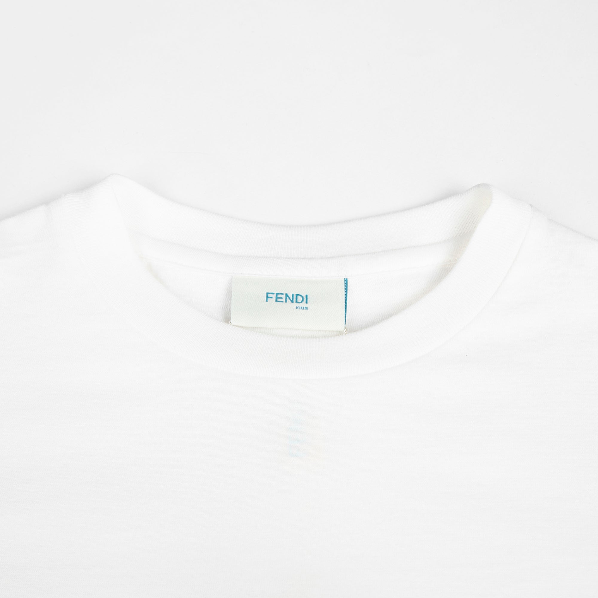 Boys & Girls White Logo Cotton T-Shirt