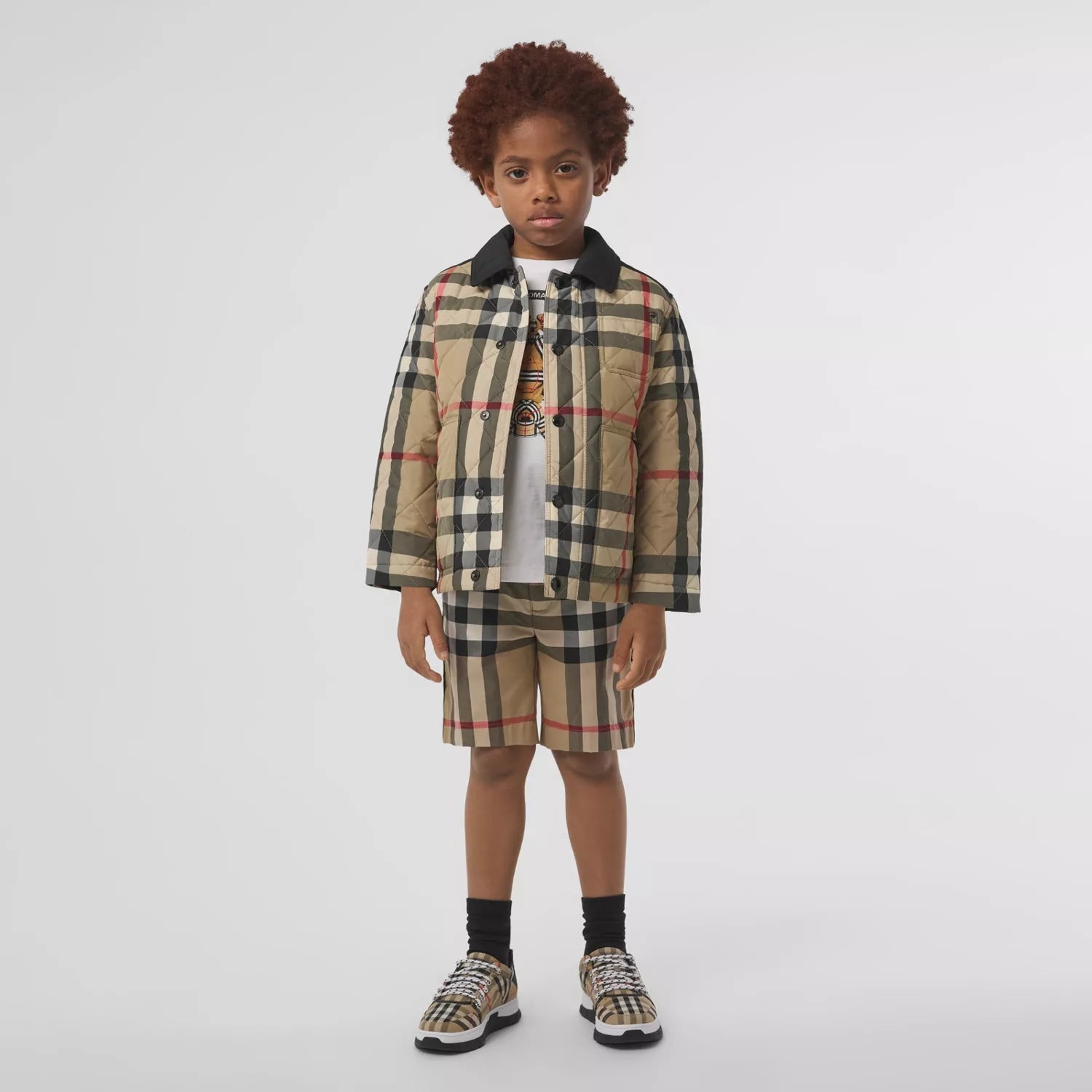 Boys & Girls Beige Padded Jacket