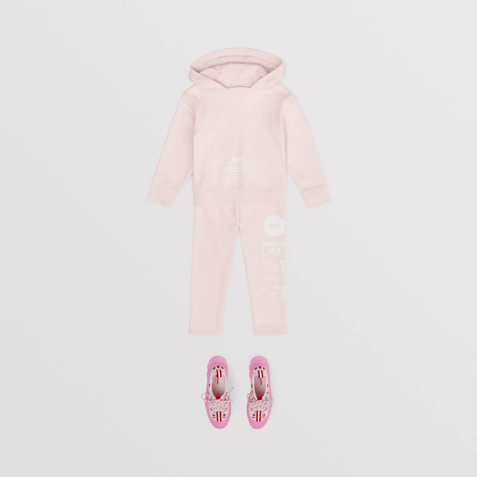 Girls Pink Logo Cotton Trousers