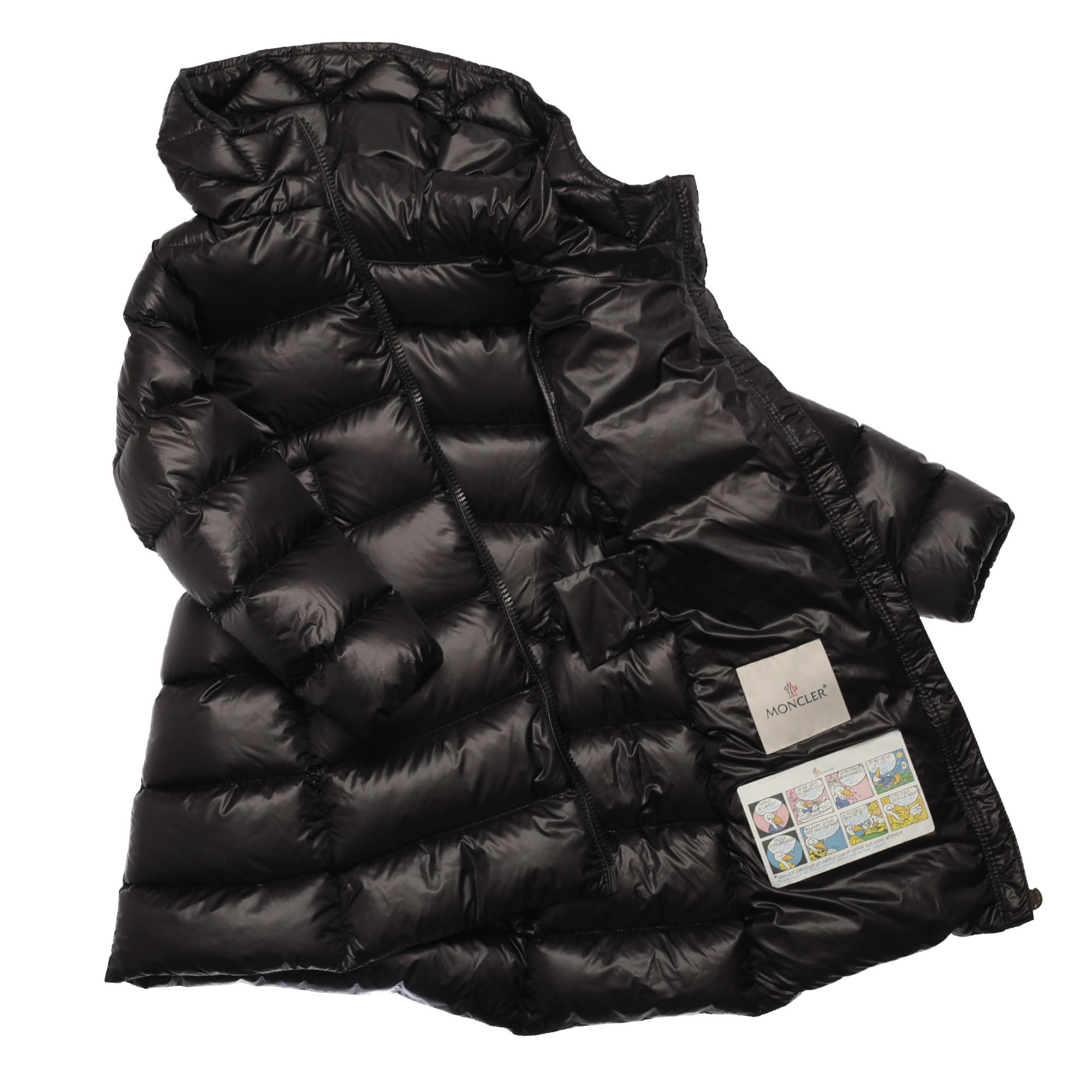 Girls Black Hooded 'Suyen' Padded Down Jacket - CÉMAROSE | Children's Fashion Store - 2