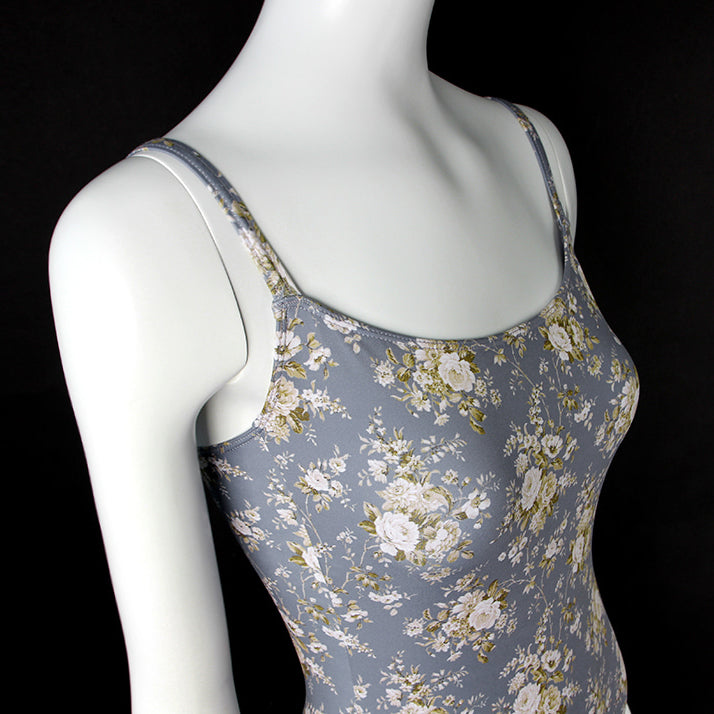 Girls Blue Floral Ballet Onesies