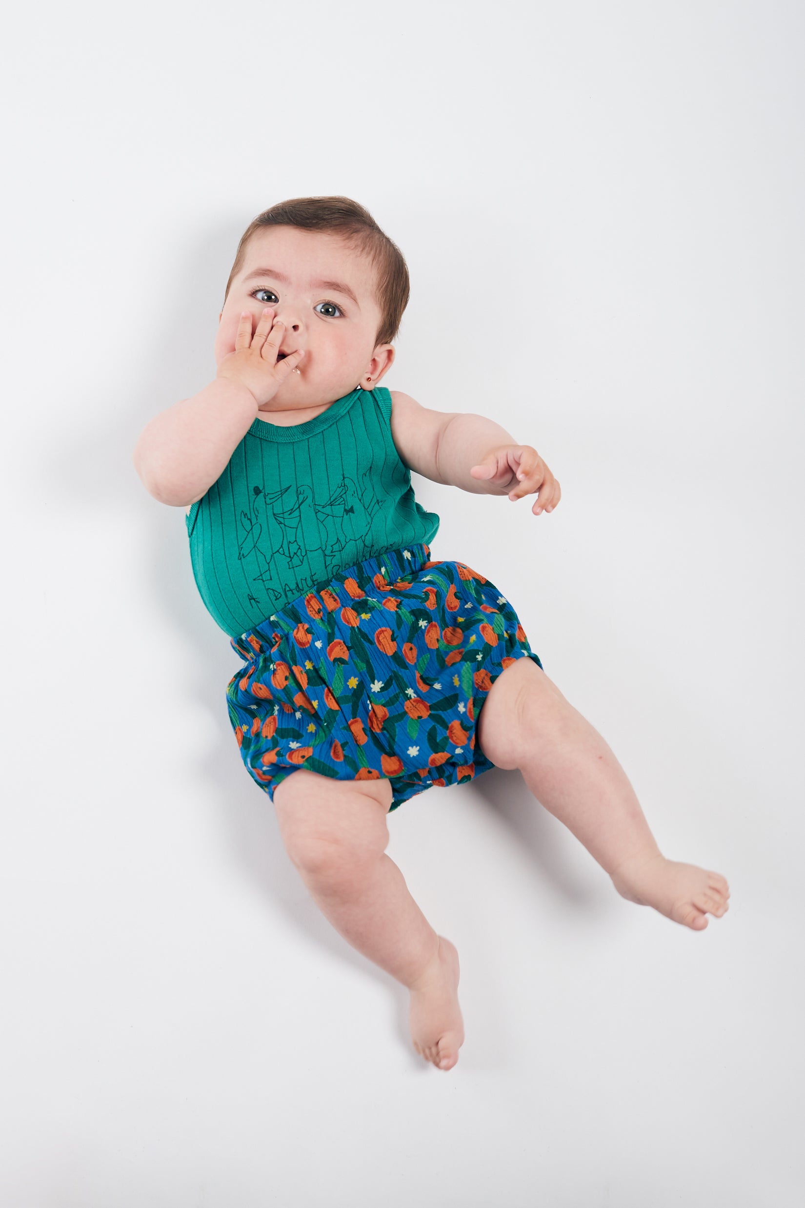 Baby Girls Blue Orange Bloomers