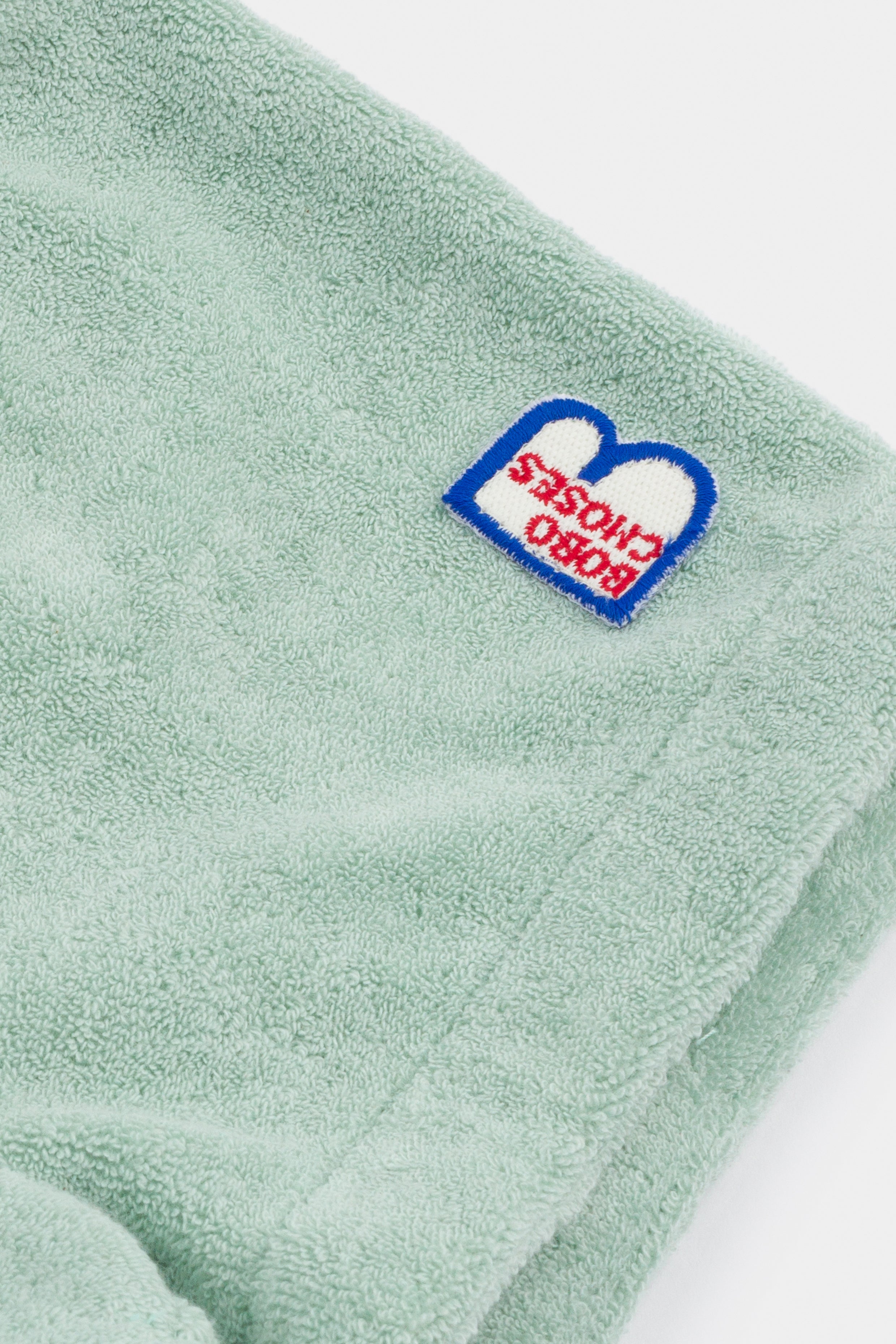 Baby Girls Light Green Terry Towel Shorts