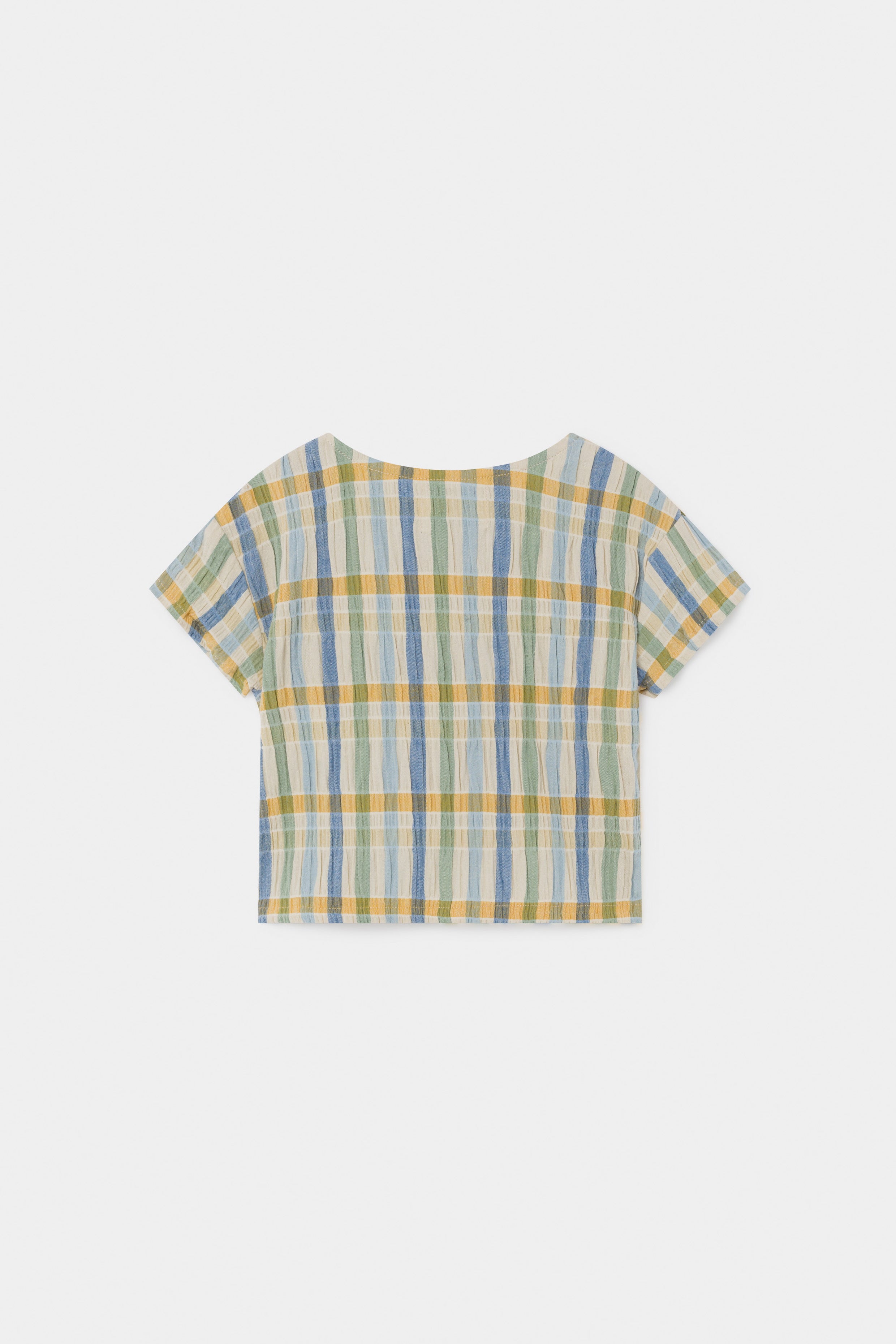Baby Girls Multicolor Check Cotton Top