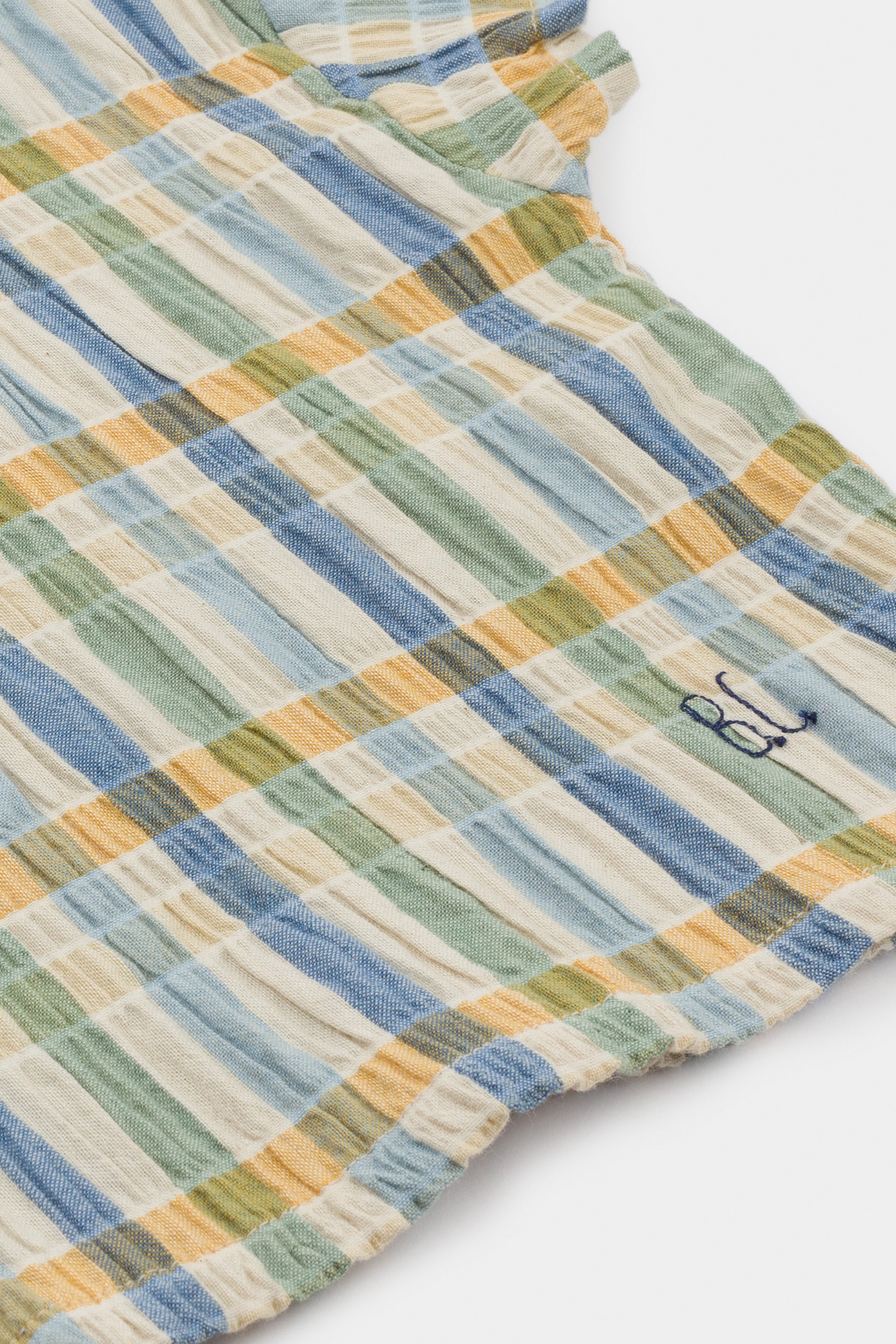 Baby Girls Multicolor Check Cotton Top