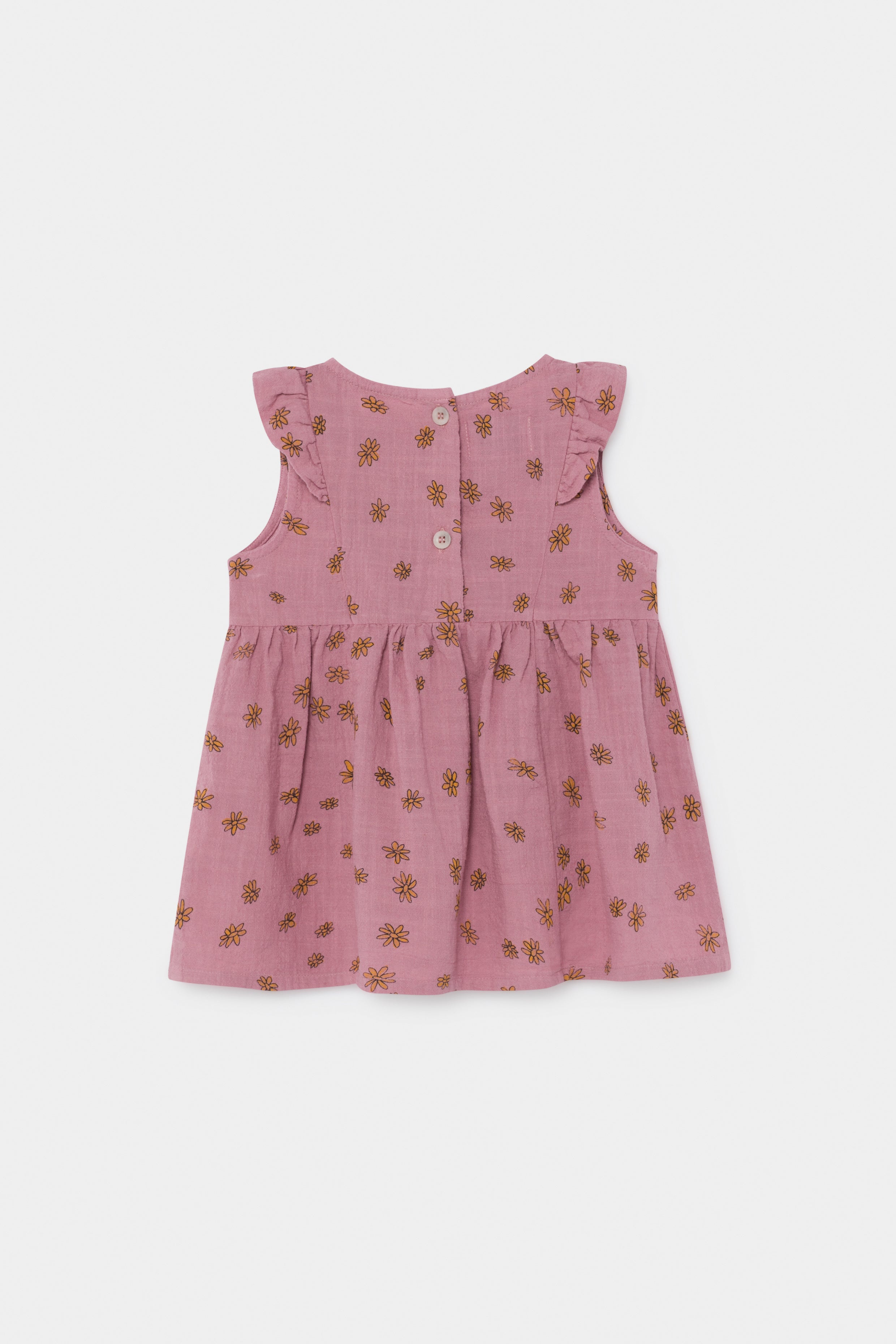 Baby Girls Pink Daisy Ruffle Dress