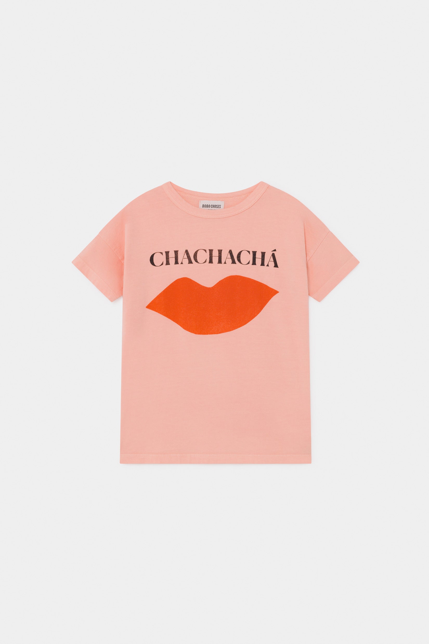 Girls Pink Kiss Cotton T-shirt