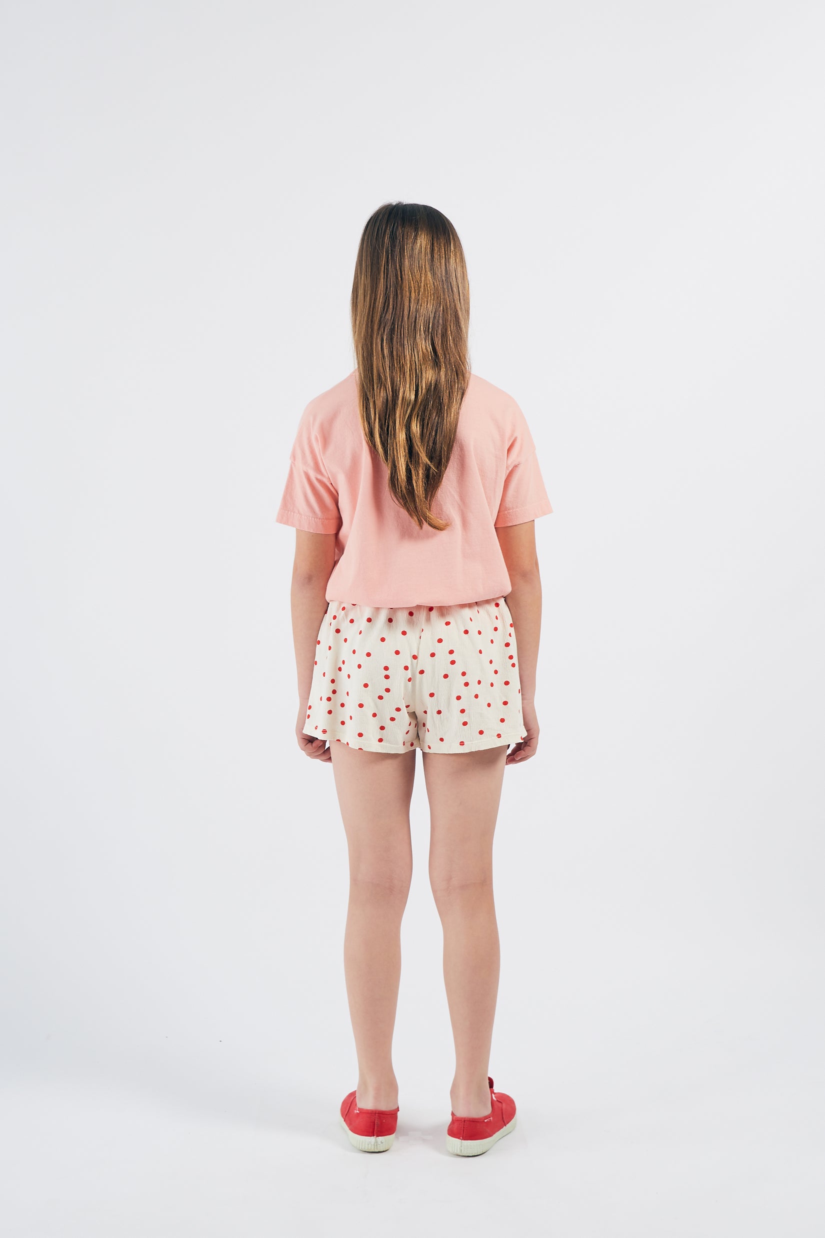 Girls Pink Kiss Cotton T-shirt