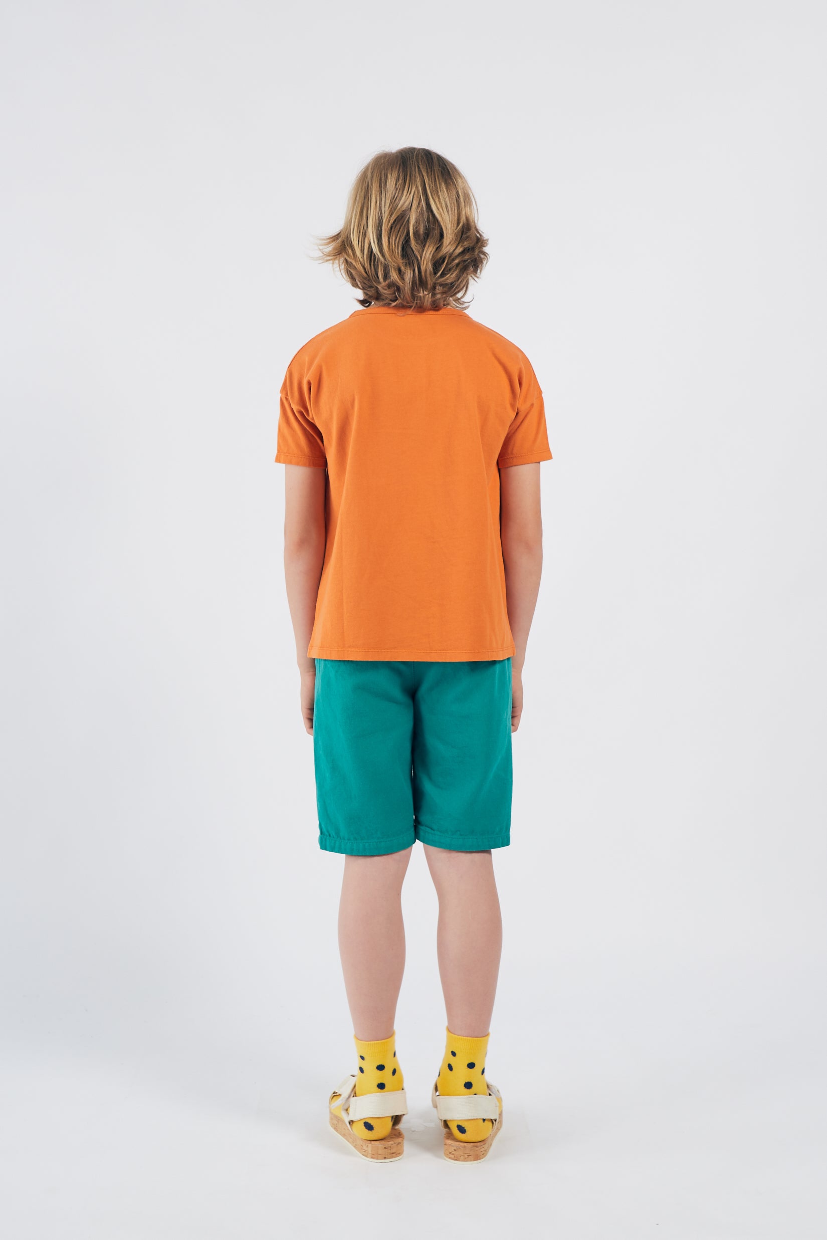 Girls Orange Pineapple Cotton T-shirt