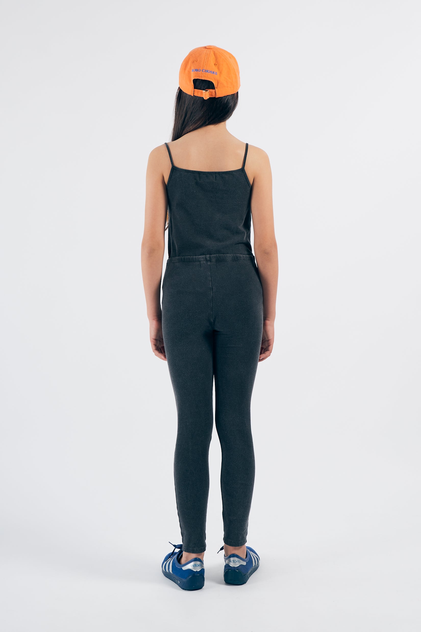 Girls Dark Grey Dancer Cotton Tank Top