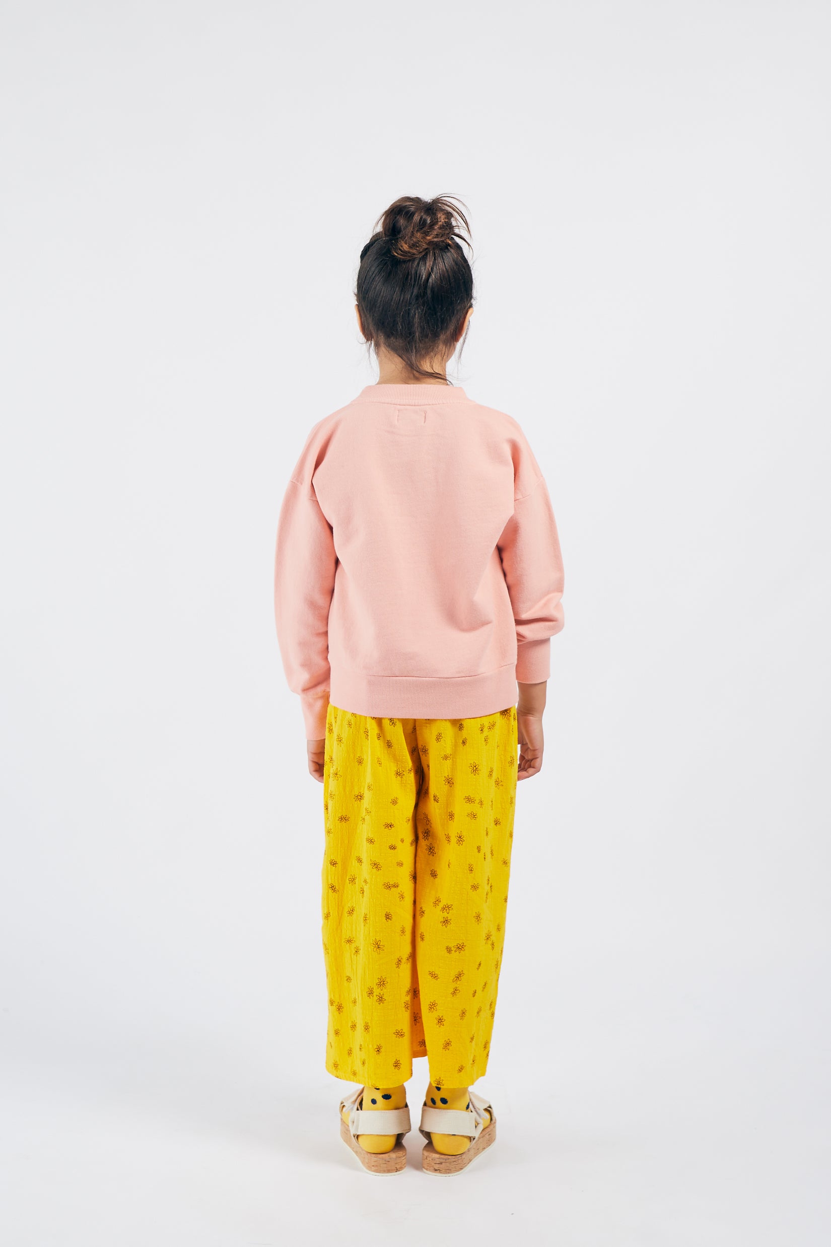 Girls Pink Bow Cotton Sweatshirt
