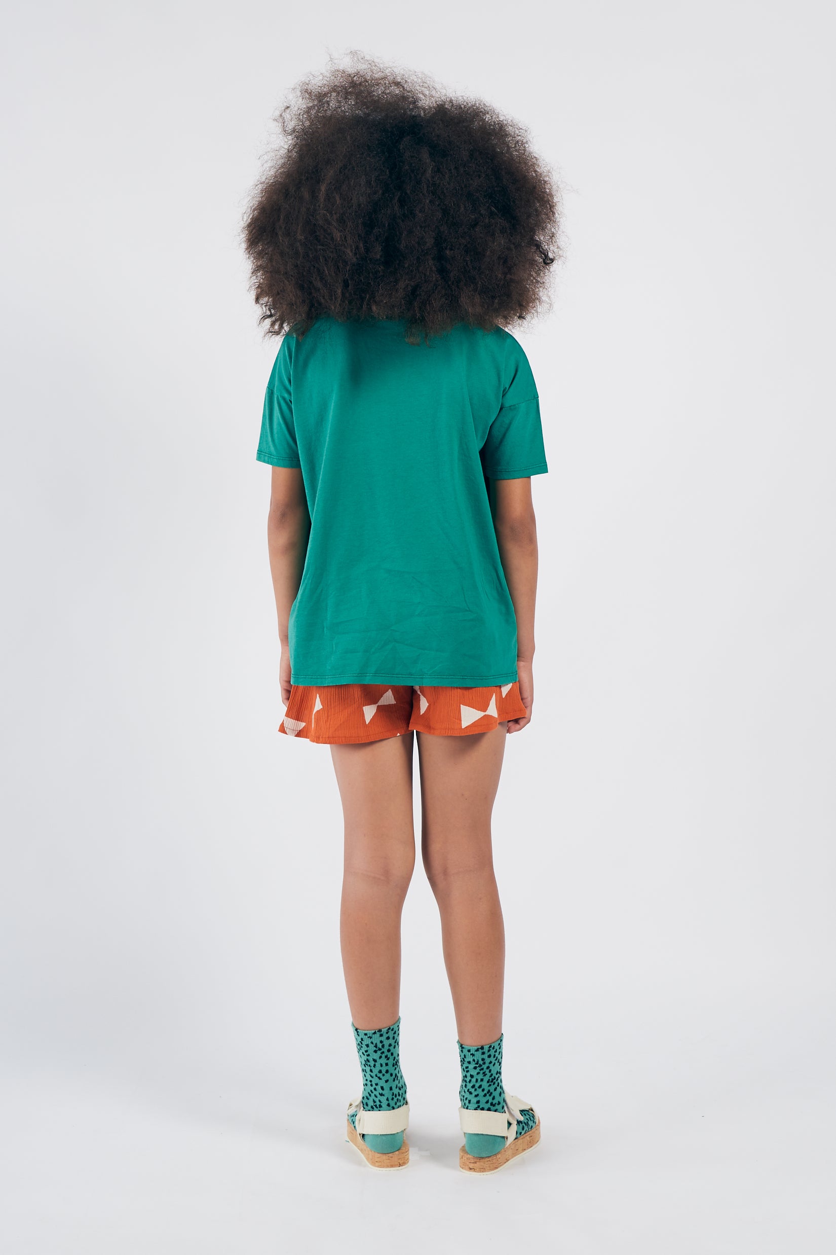 Girls Orange Bow Cotton Shorts