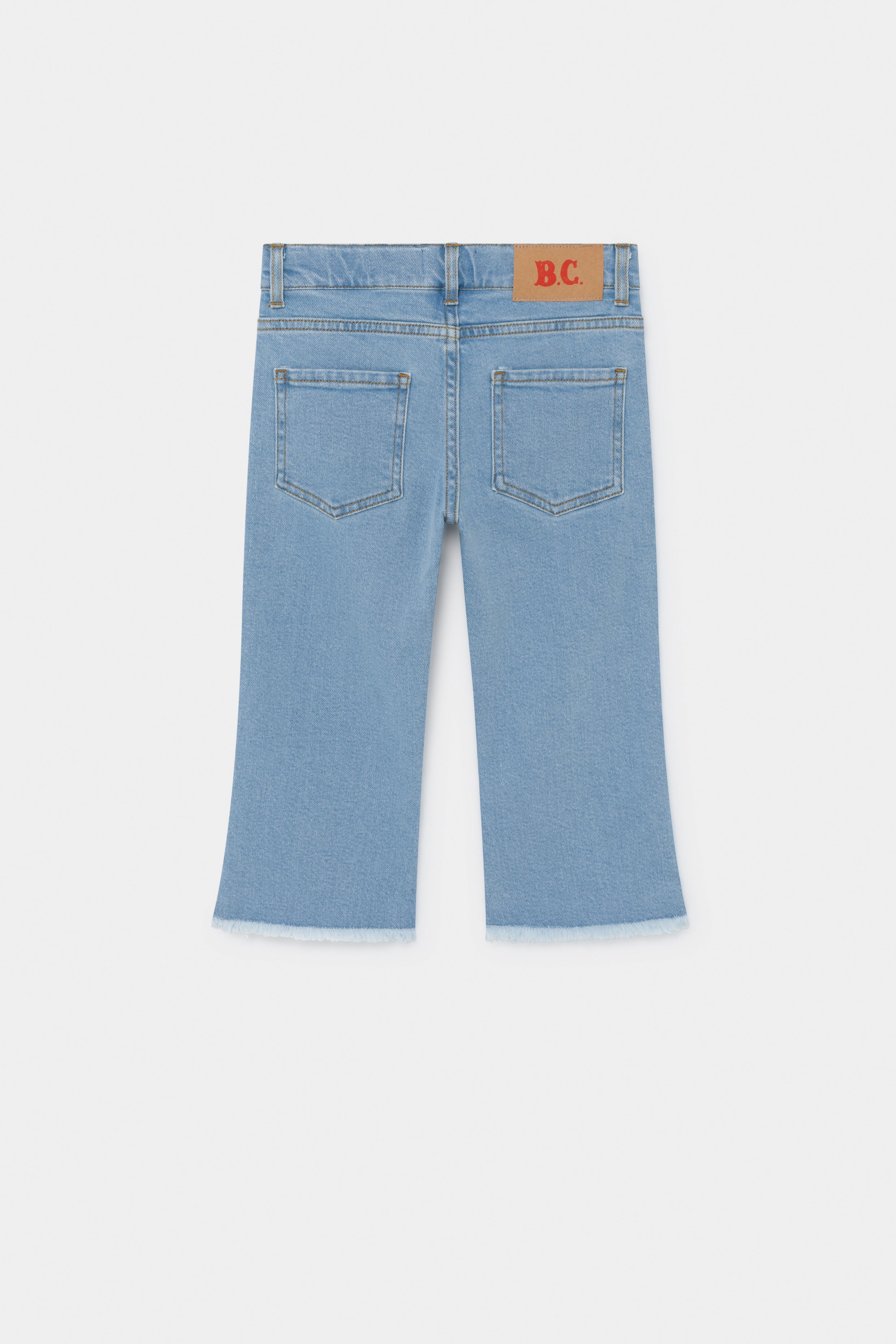 Girls Blue Flared Denim Trousers