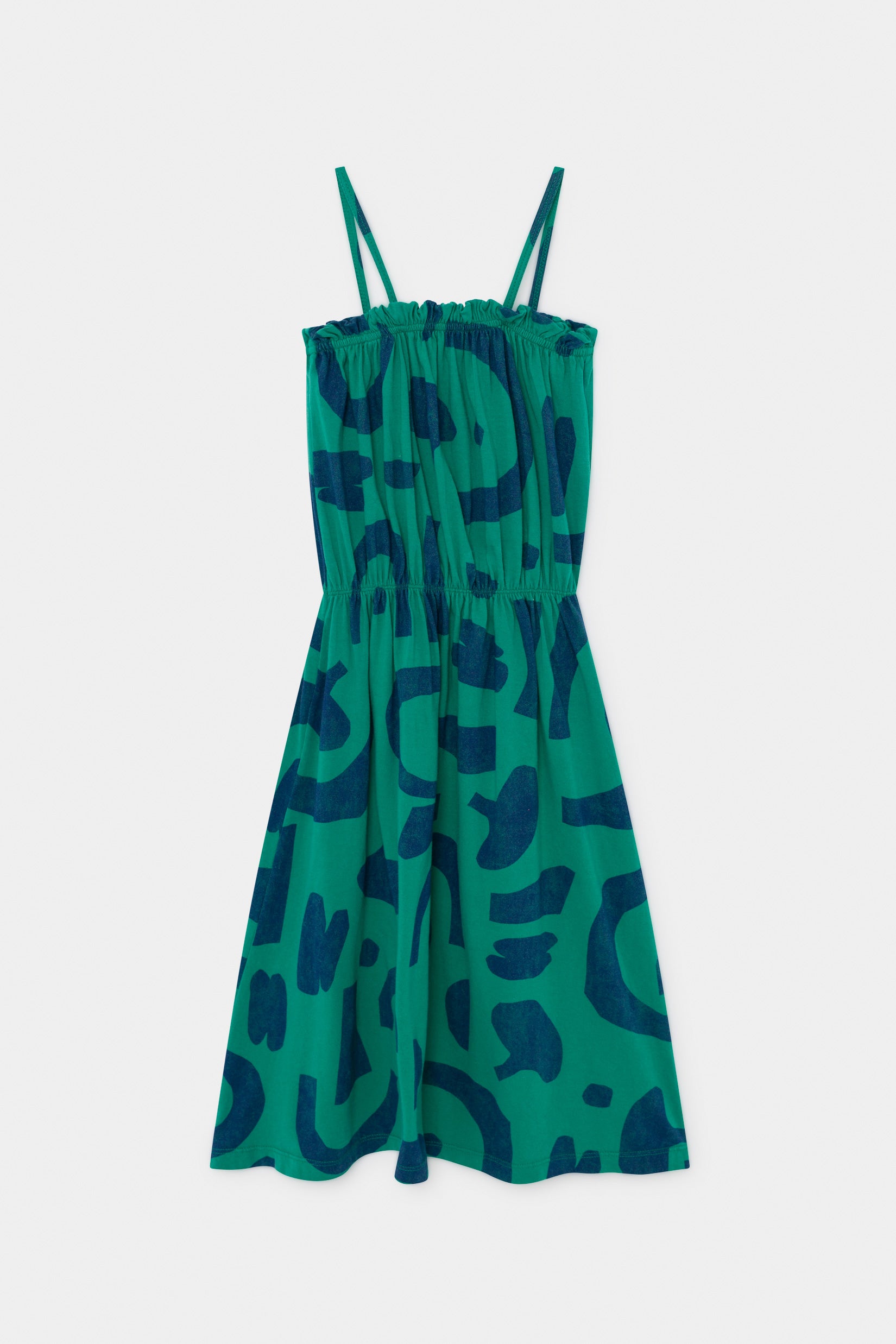 Girls Green Cotton Dress