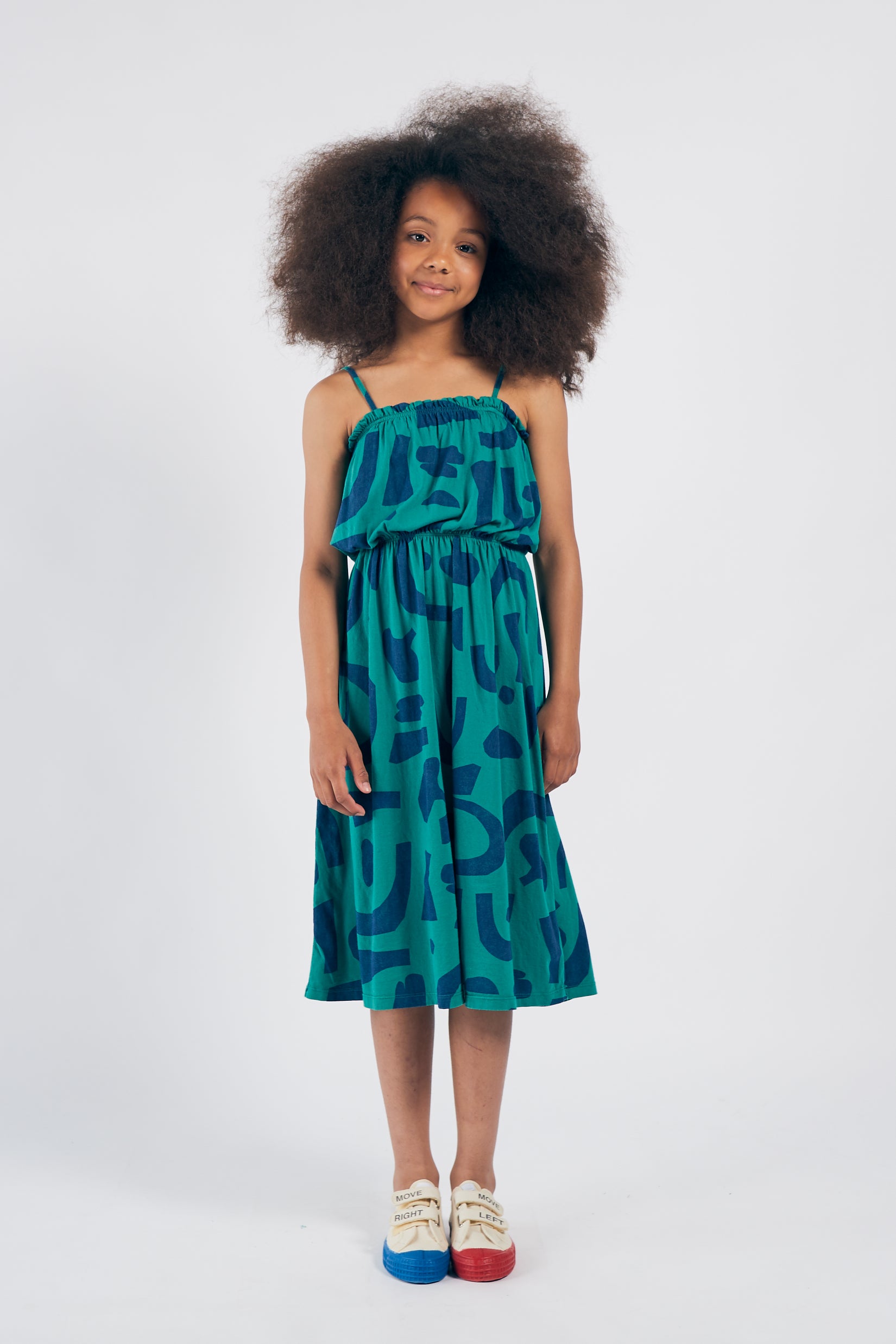Girls Green Cotton Dress