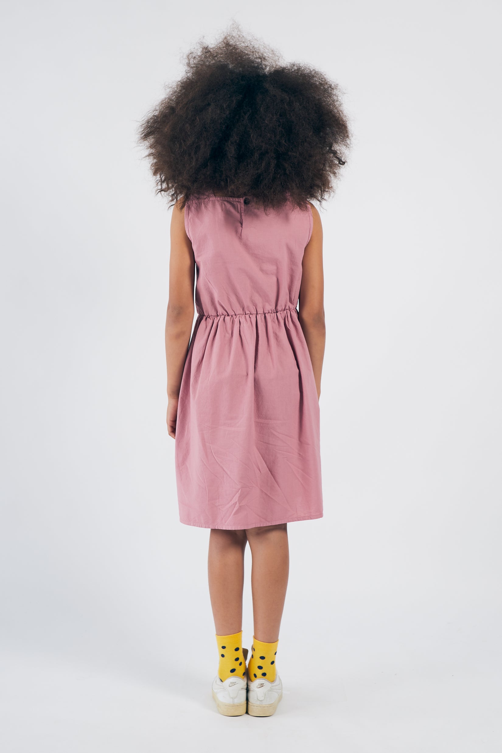 Girls Pink Bow Cotton Dress