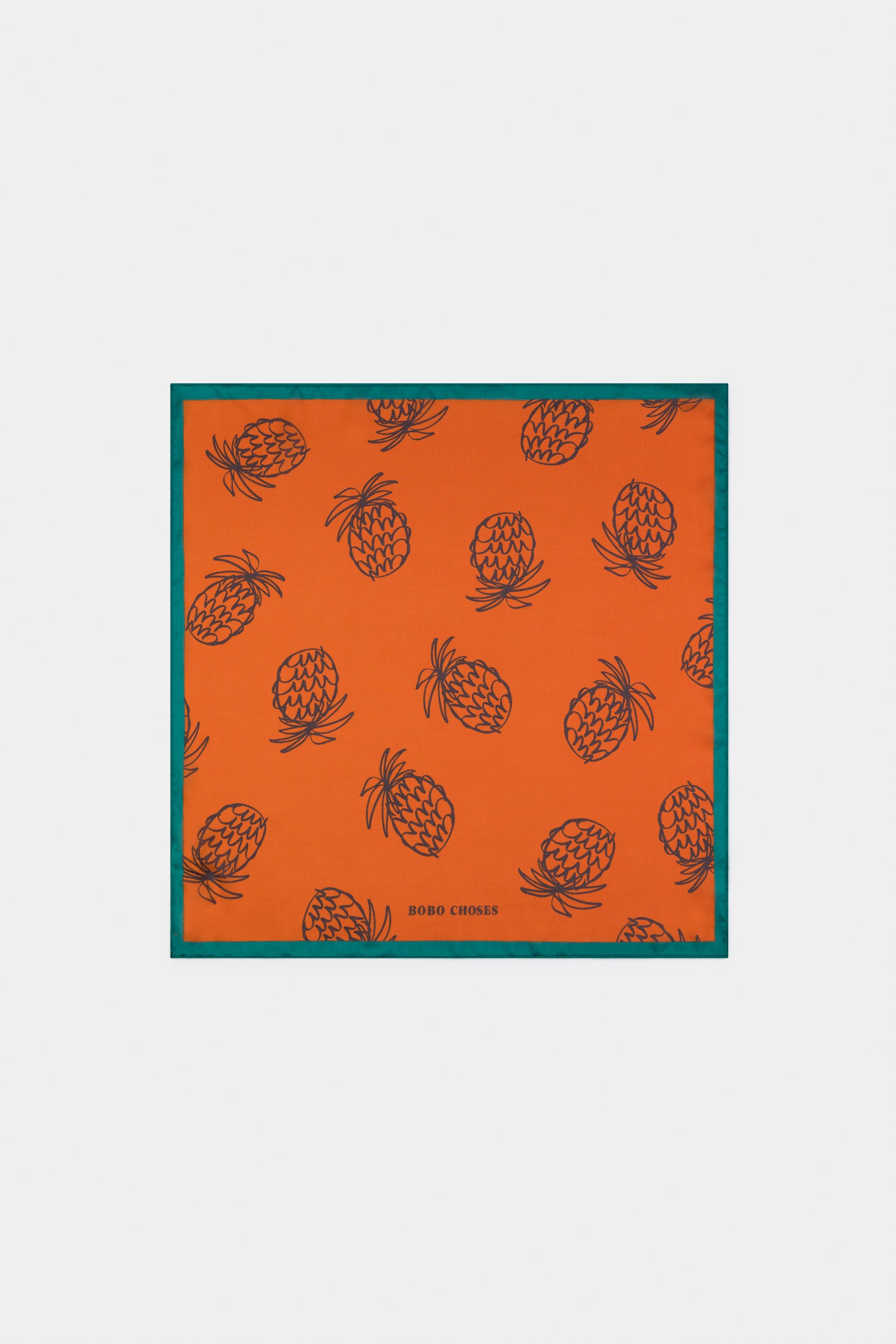 Girls Orange Pineapple Square Scarf