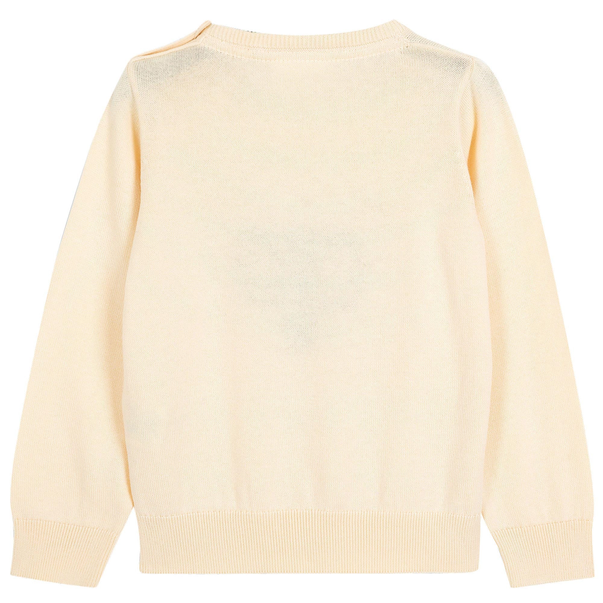 Girls Ivory & Pink 'Heart' Knitted Sweater - CÉMAROSE | Children's Fashion Store - 3