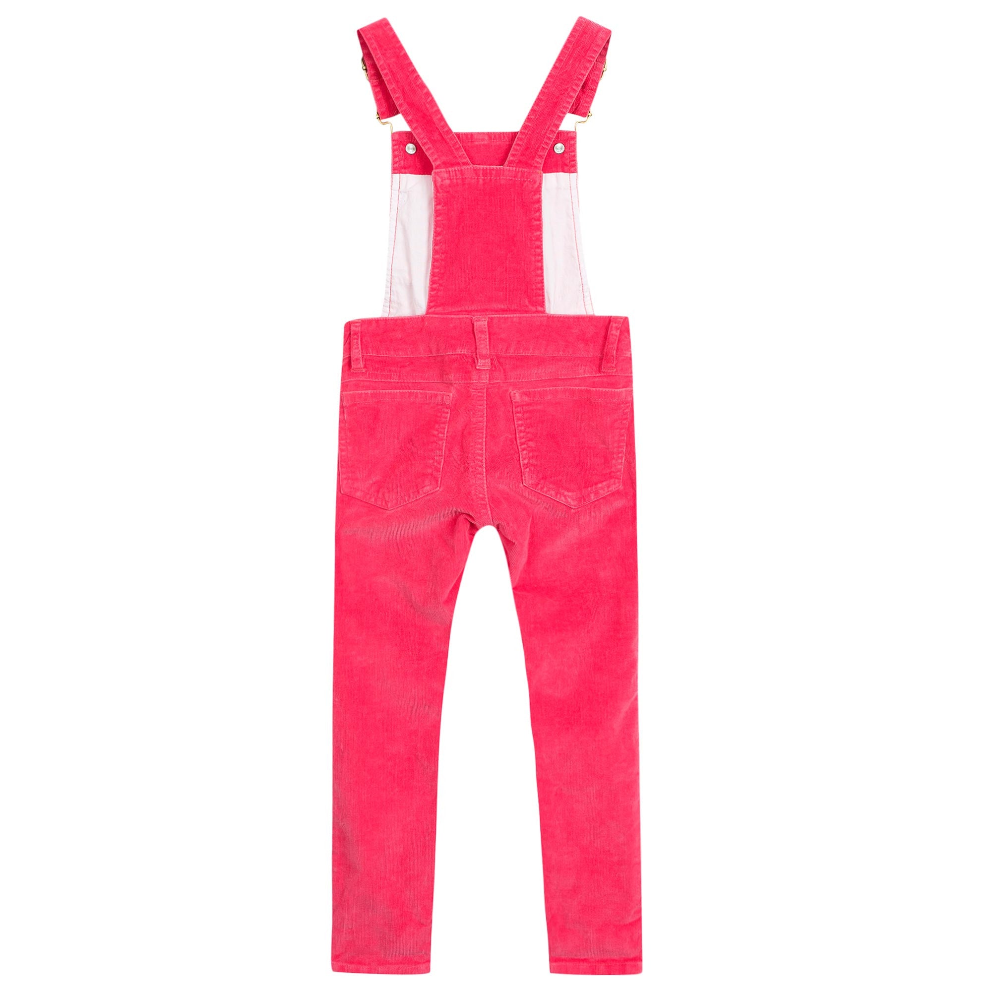 Girls Pink Organic Cotton Needle Cord Dungarees - CÉMAROSE | Children's Fashion Store - 2