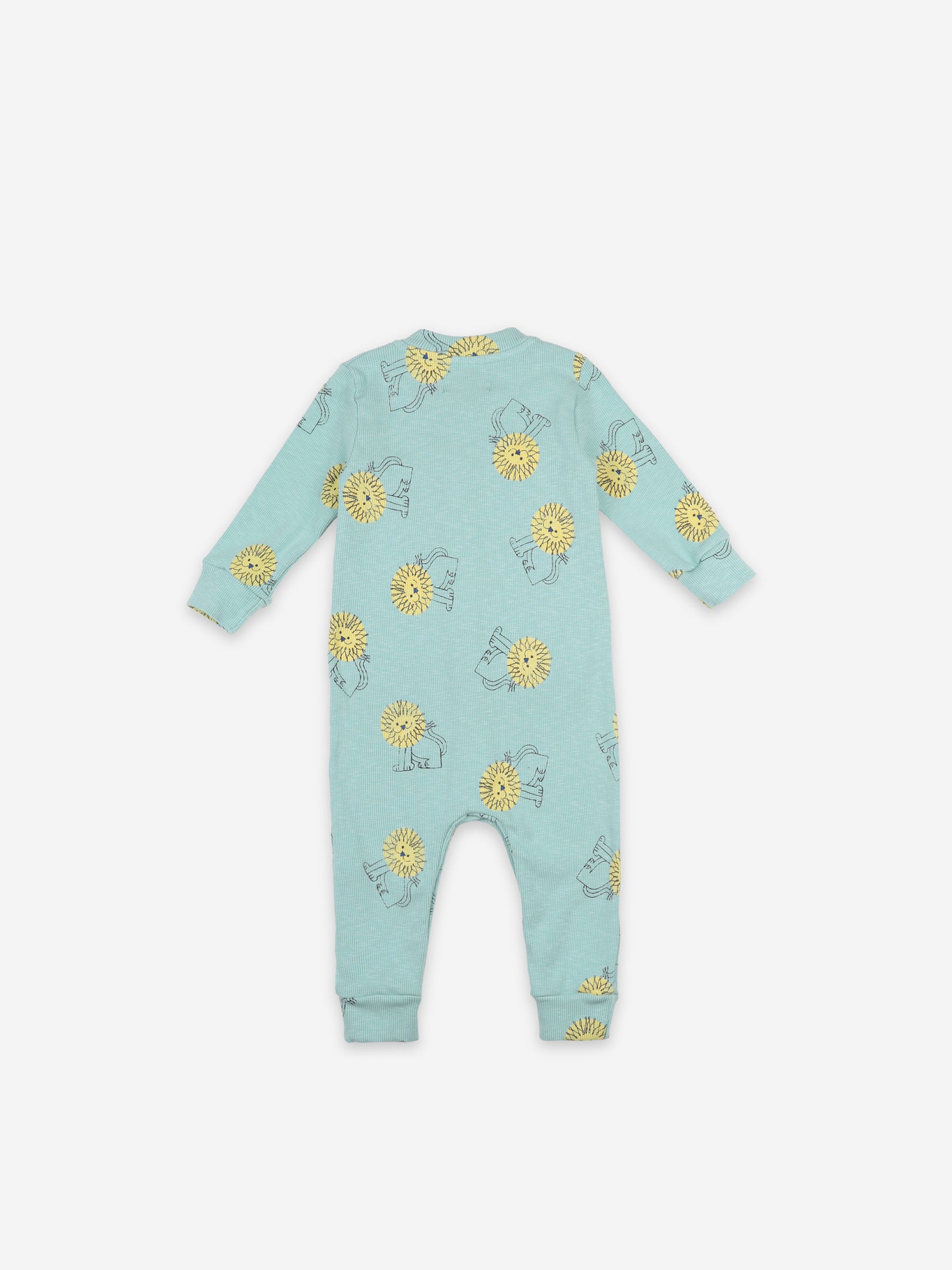 Baby Girls Green Lion Cotton Babysuit