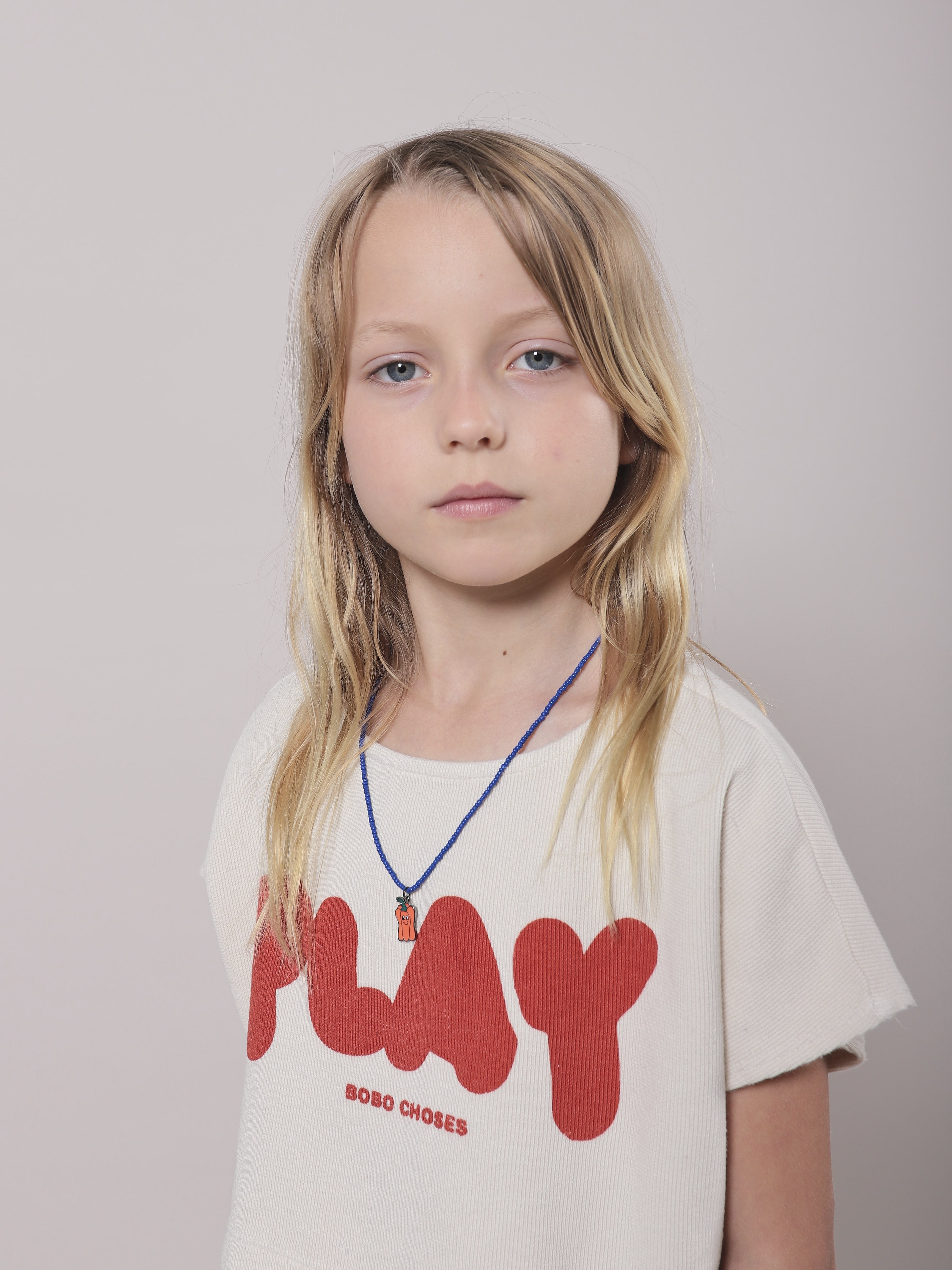 Girls White Play Cotton T-Shirt